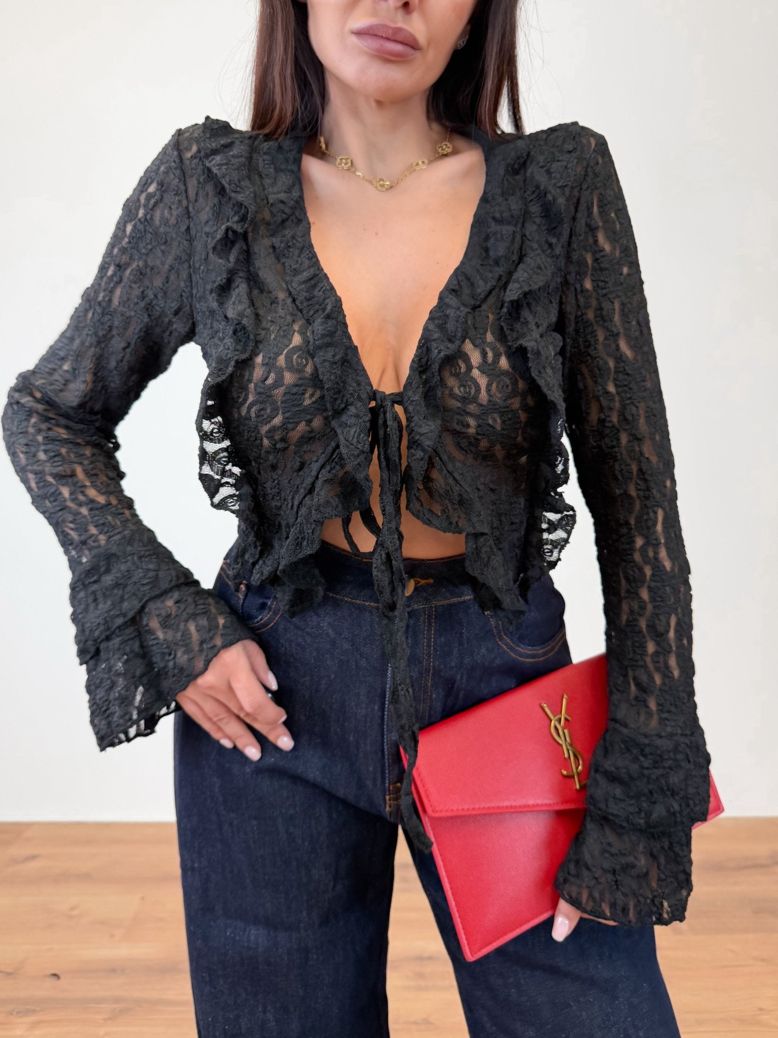 Crop Top Orlo - Nero - SAINTH