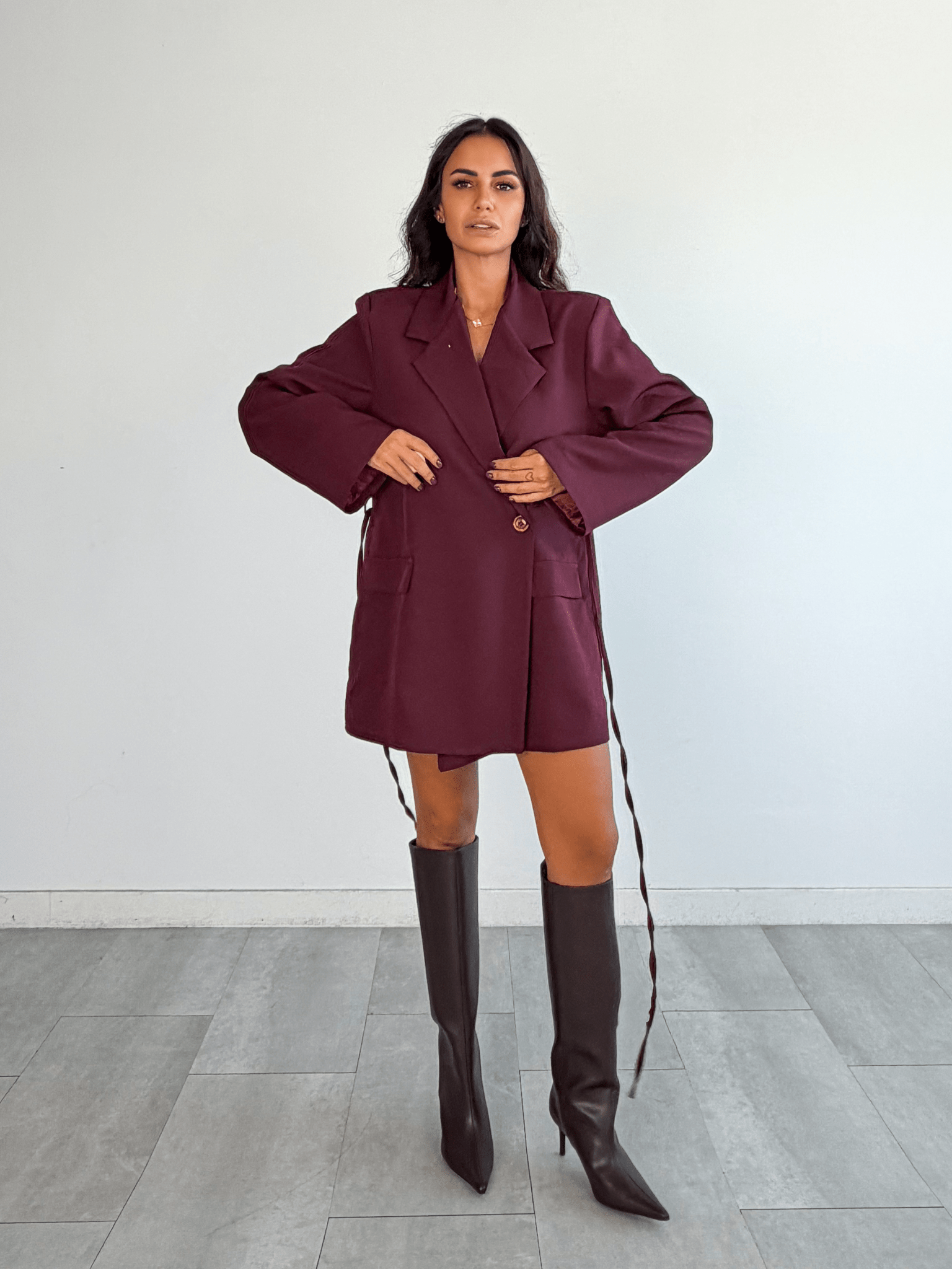 Abito Blazer Chic - Bordeaux - SAINTH