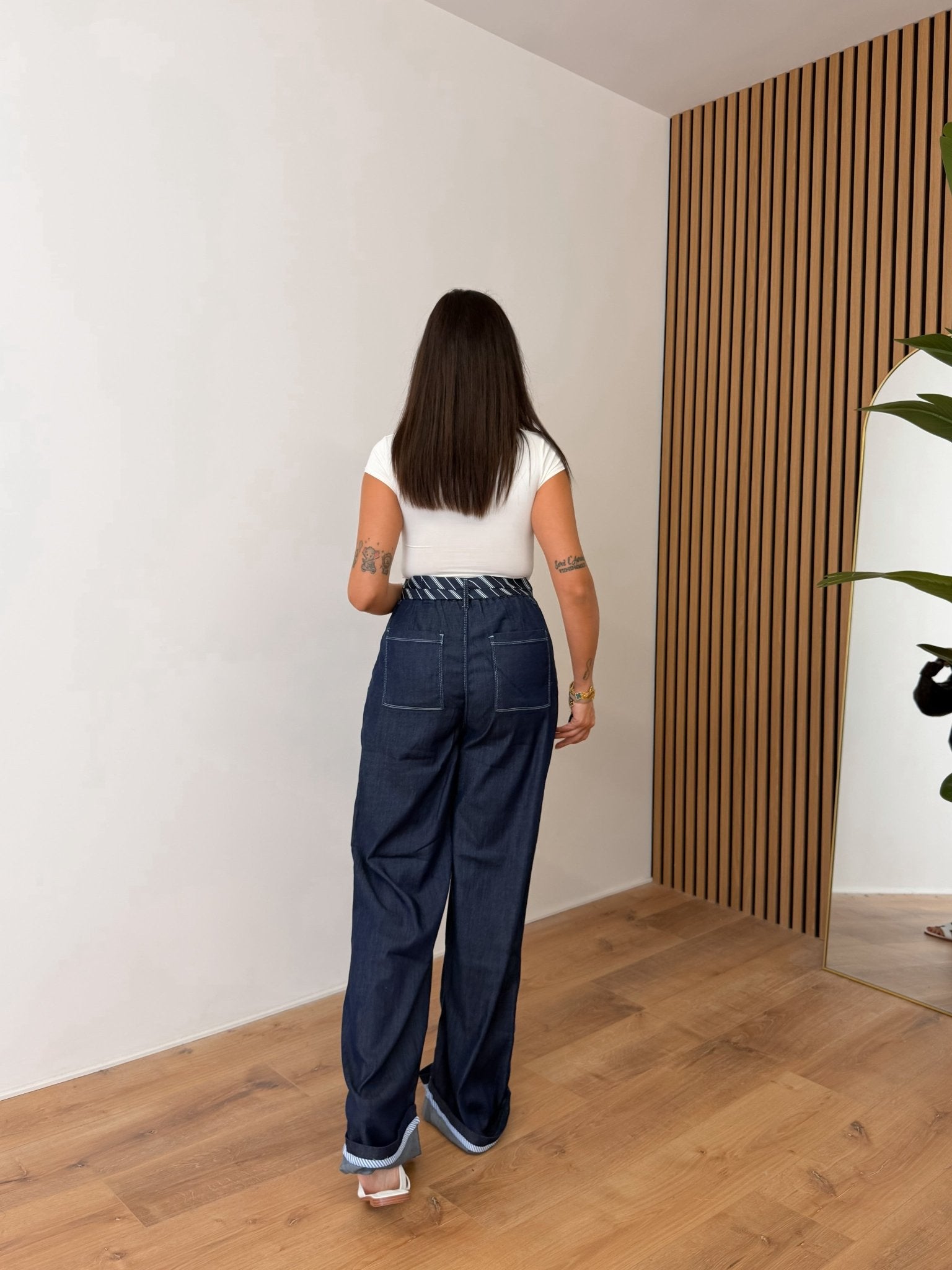 Pantalone F32663 - Denim Scuro - SAINTH