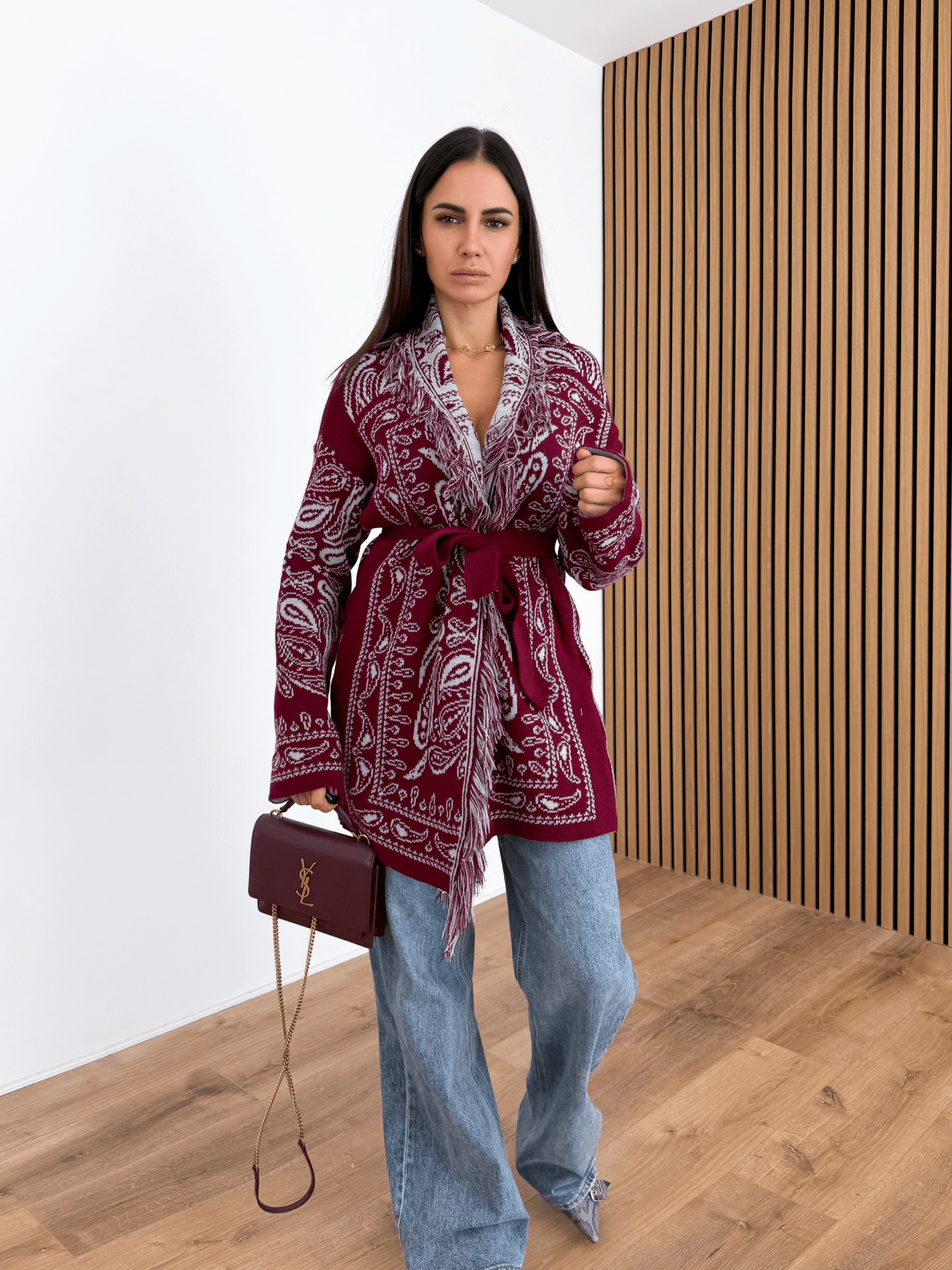 Cardigan Azteco - Bordeaux - SAINTH