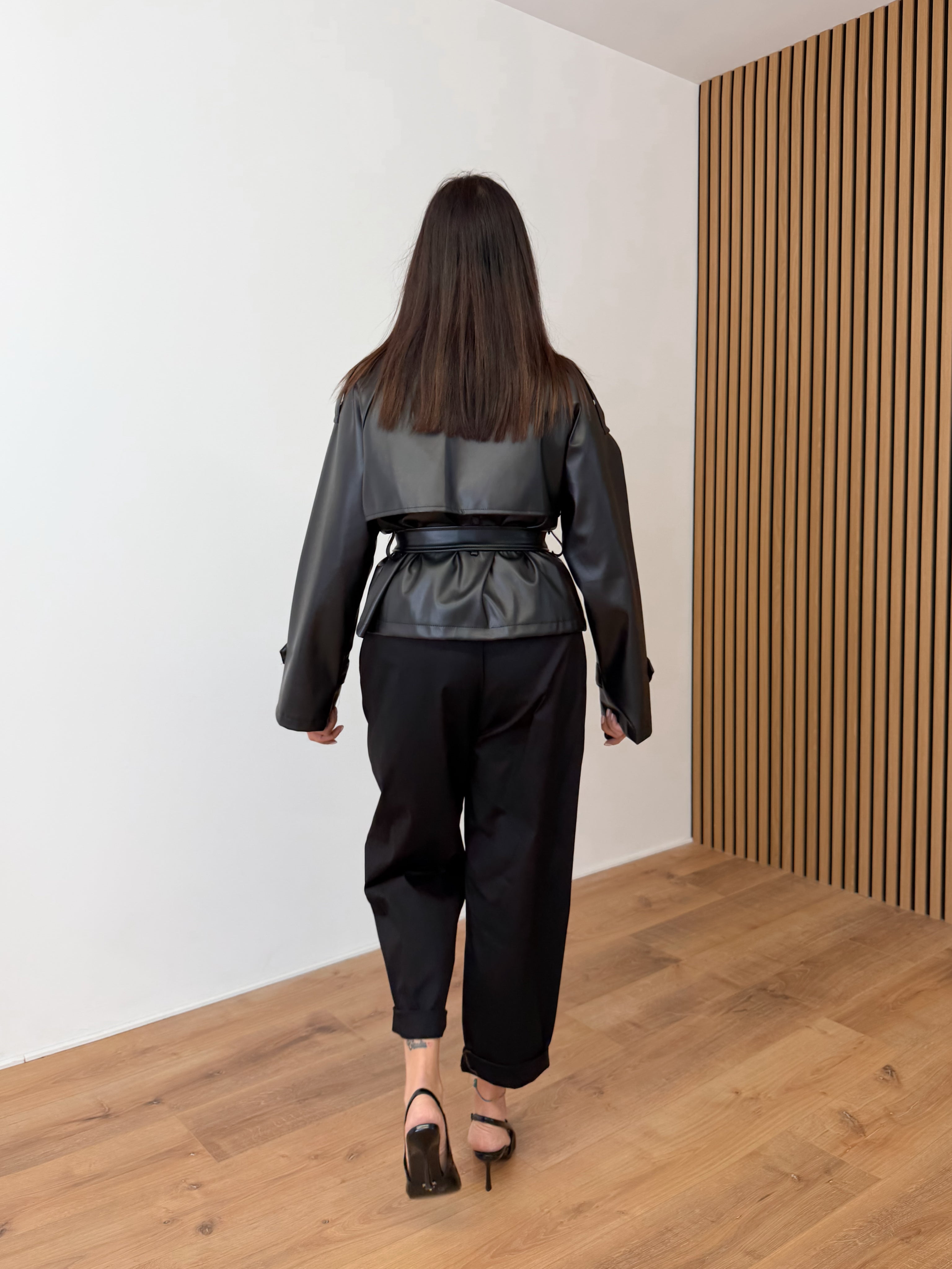 Trench Collo Alto - Nero