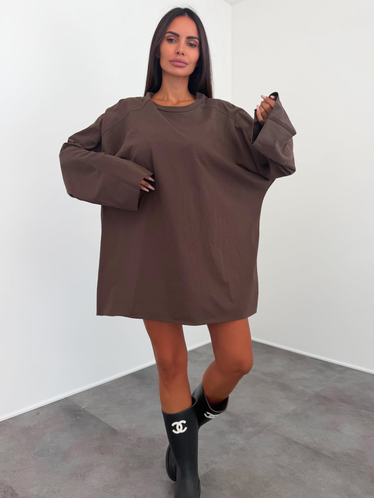 Maglia Oversize - Marrone