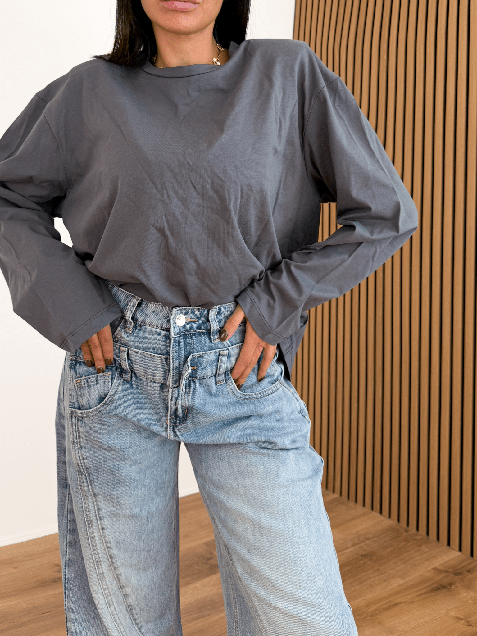 Jeans Doppio Bottone - Denim - SAINTH