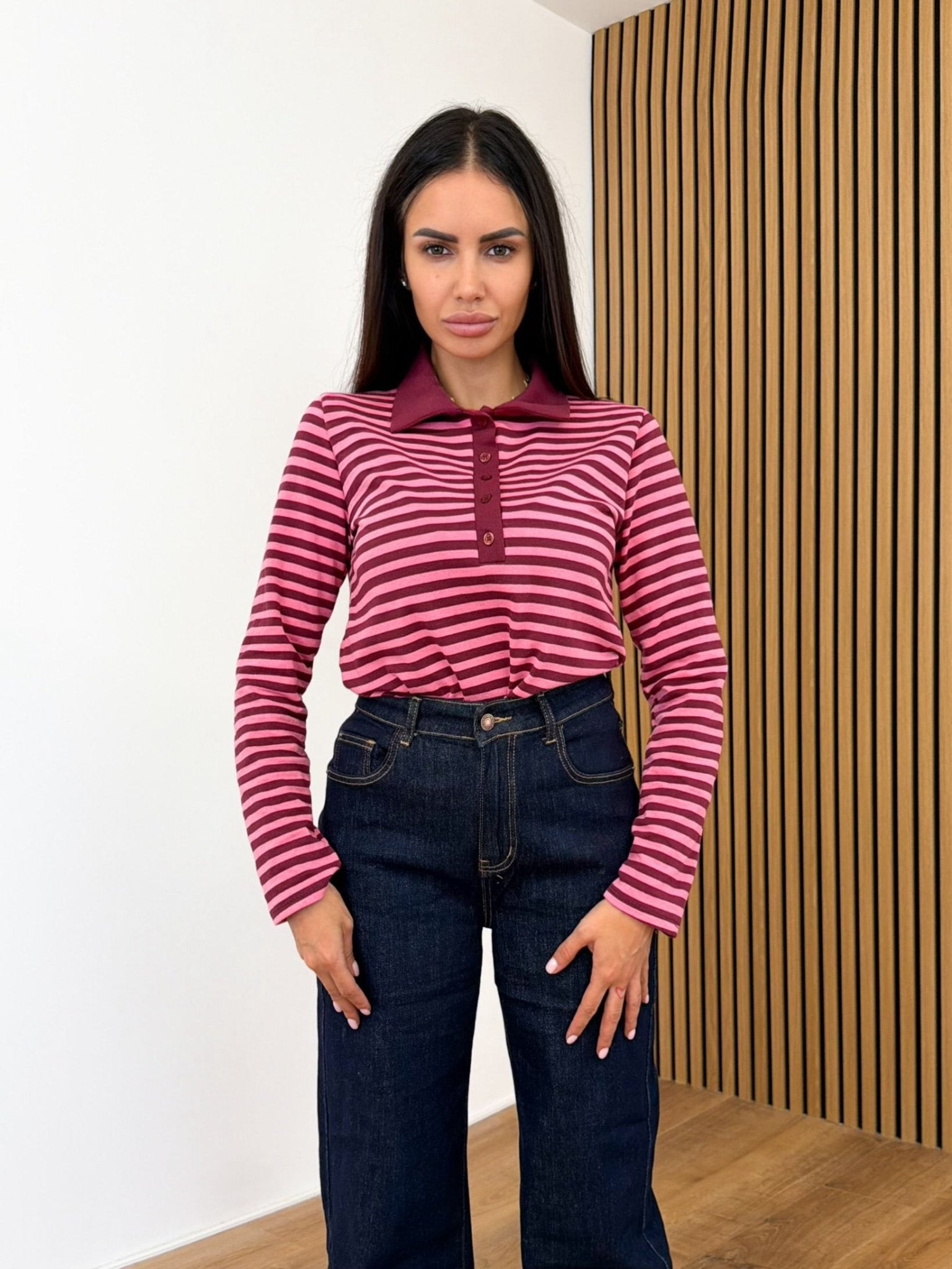 Polo Vespa - Bordeaux e Rosa - SAINTH