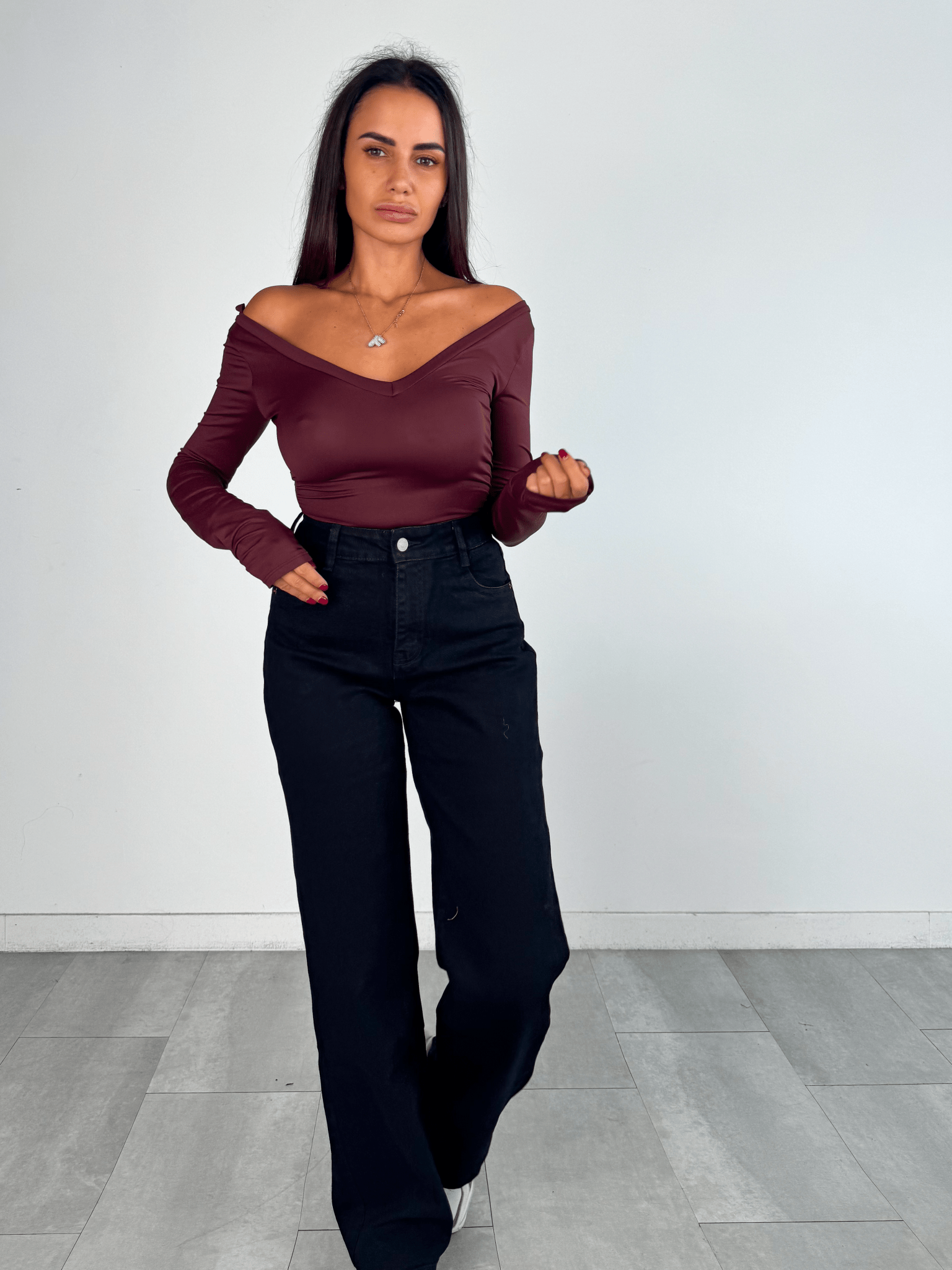 Jeans Palazzo Miss - Nero - SAINTH