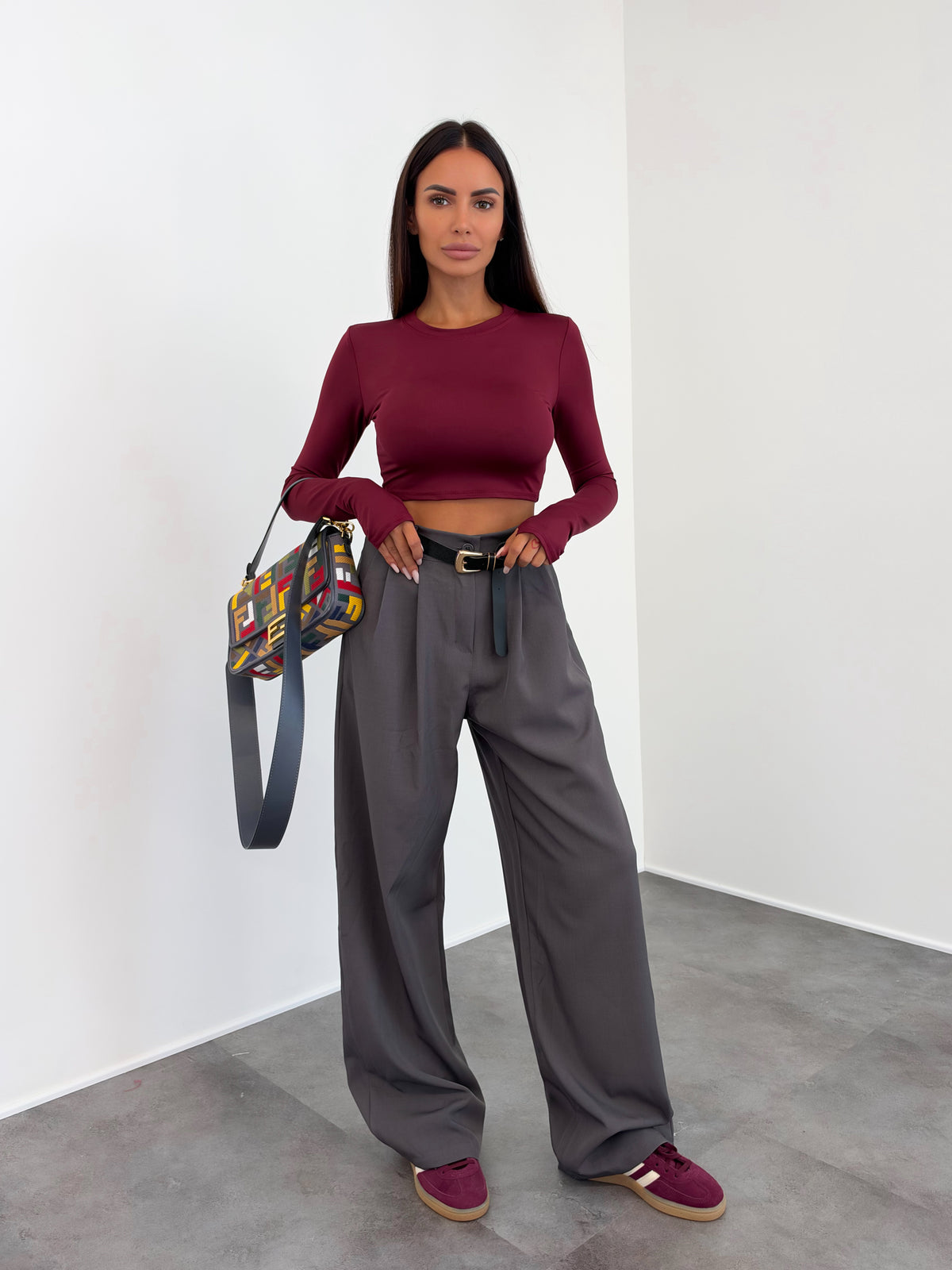 Maglia Crop Simply - Bordeaux