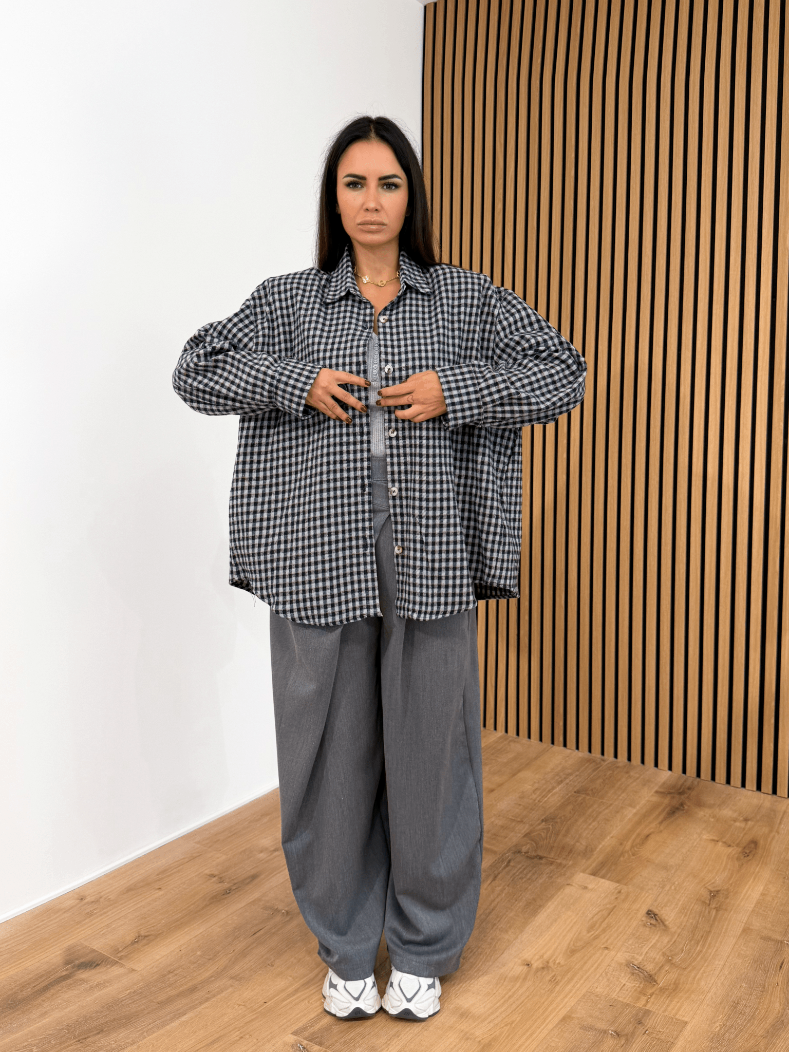 Camicia Square Spallona - Blu - SAINTH