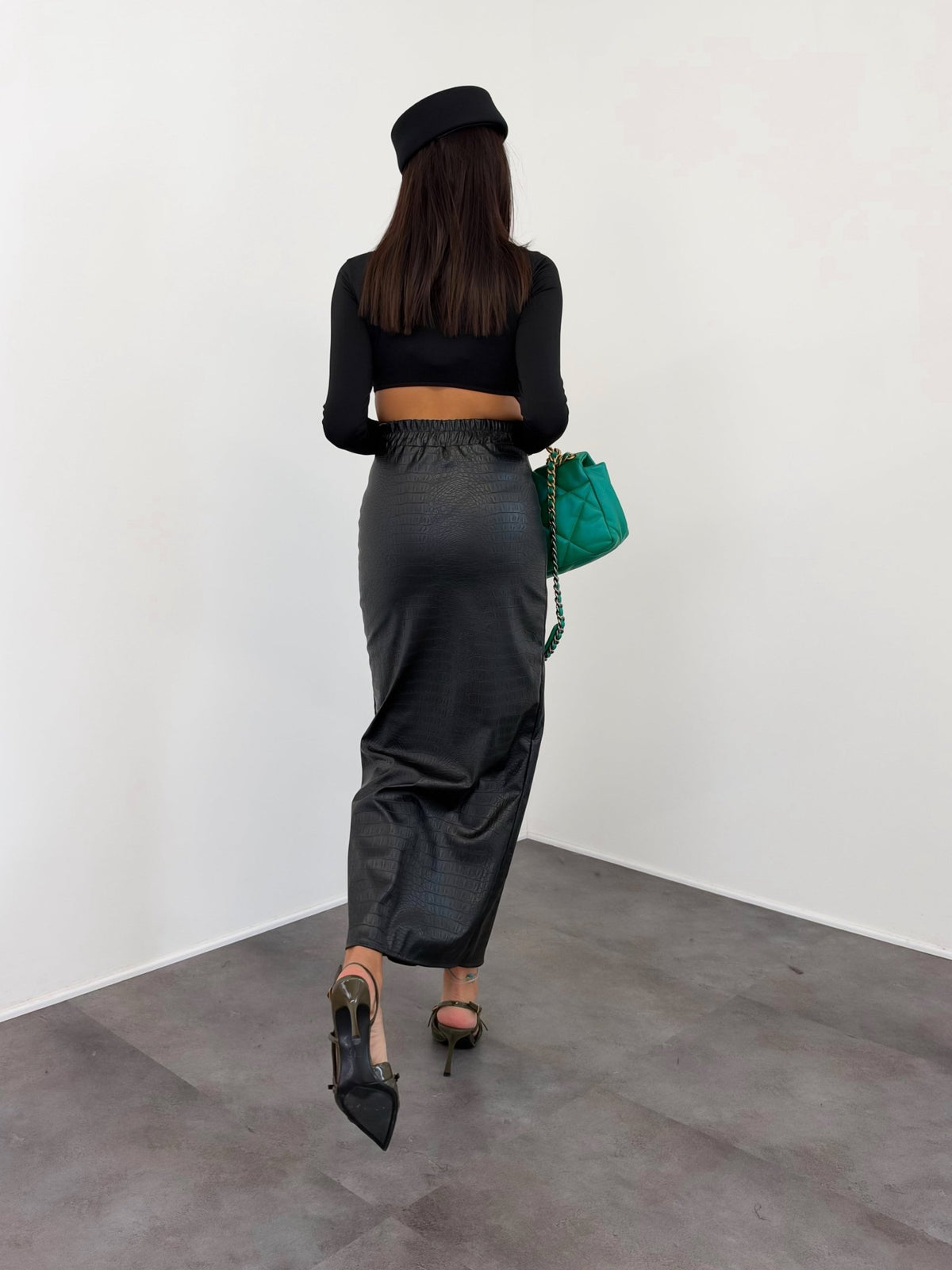 Maglia Crop Mono - Nera - SAINTH