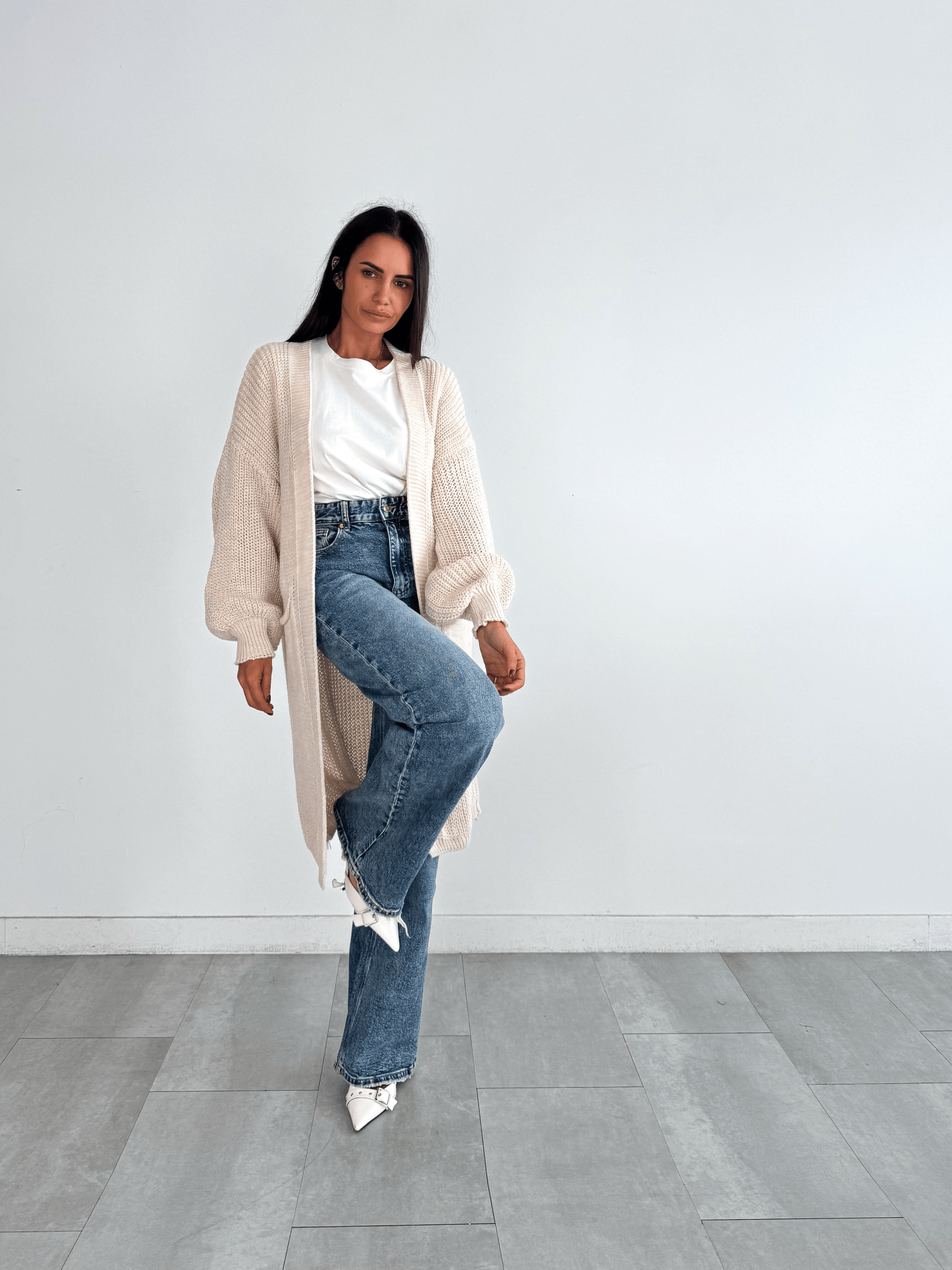 Cardigan Flamingo - Beige - SAINTH