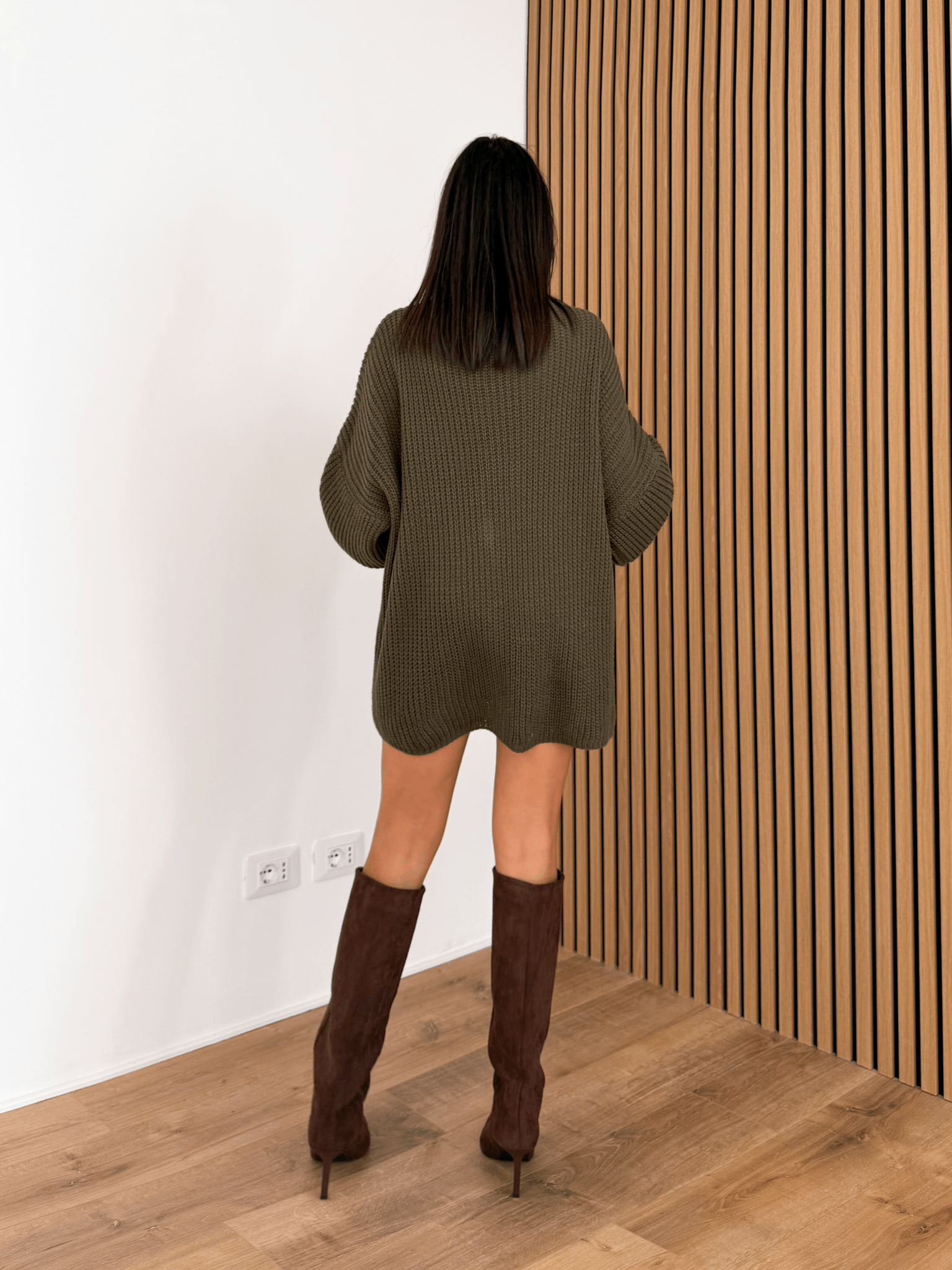 Maxi Cardigan - Army Green - SAINTH