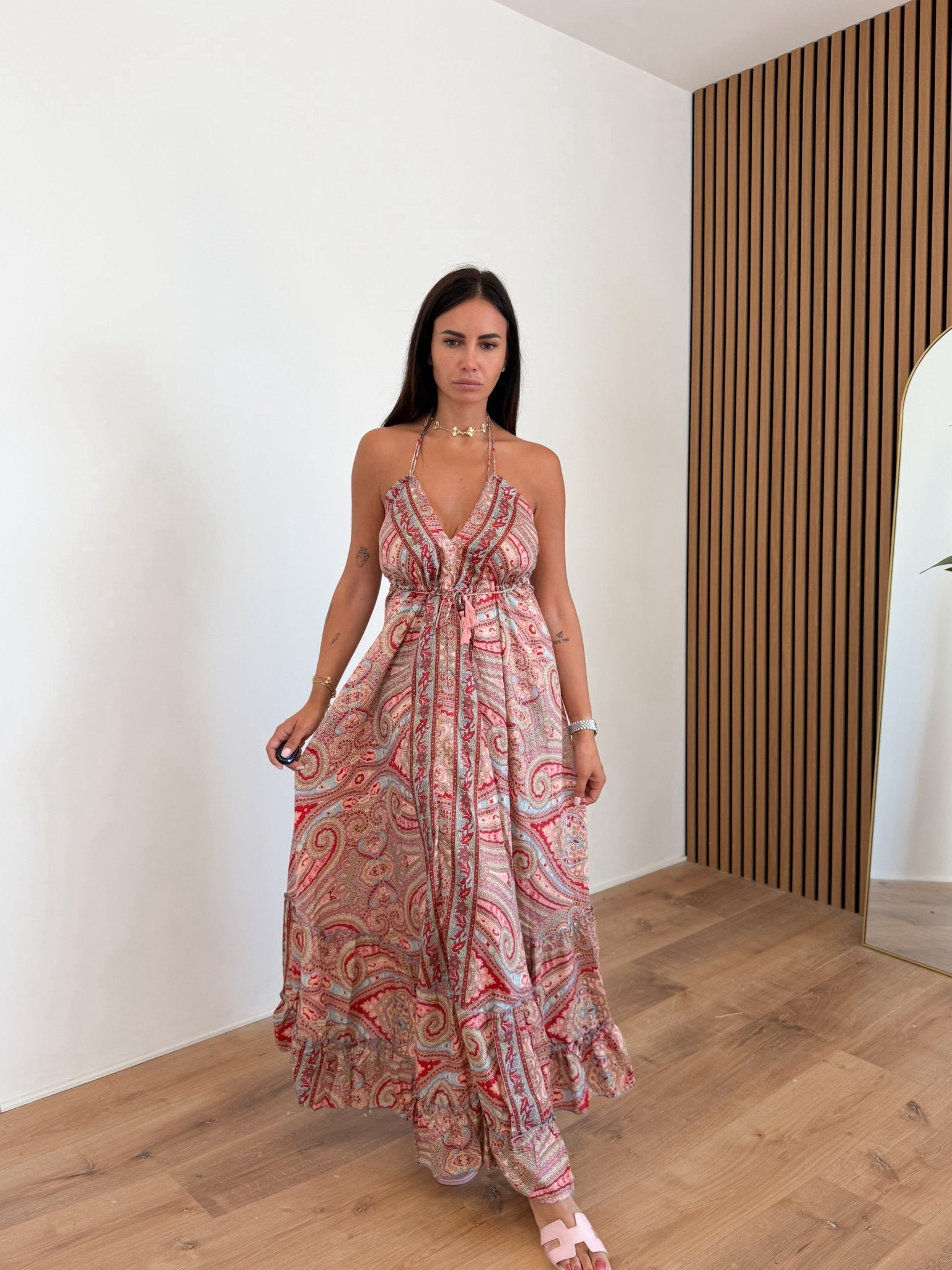 Abito Maya 2.0 - Rosa e Bordeaux - SAINTH