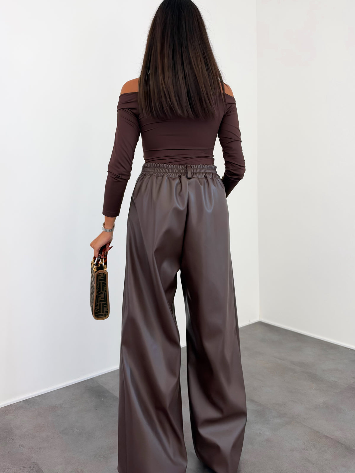 Pantalone Fluid - Marrone
