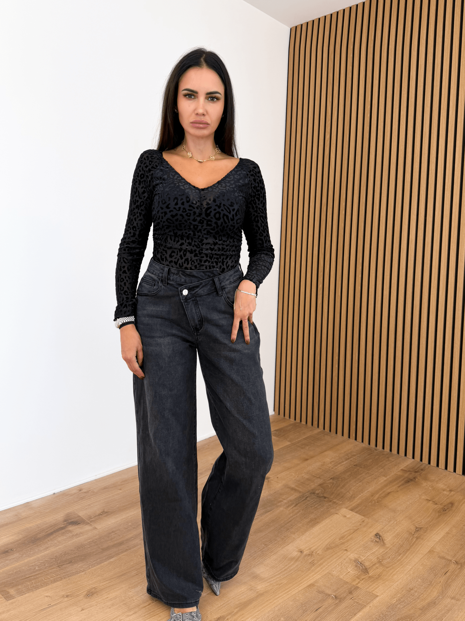 New Jeans Wide Leg - Nero - SAINTH