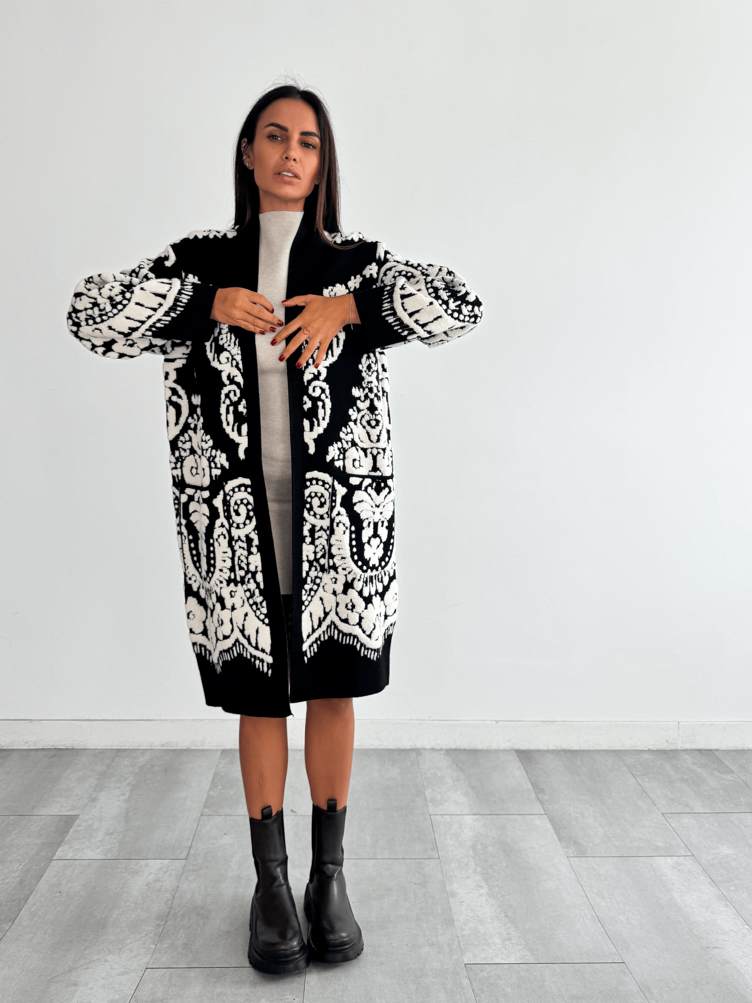 Cardigan Maiolica - Nero - SAINTH