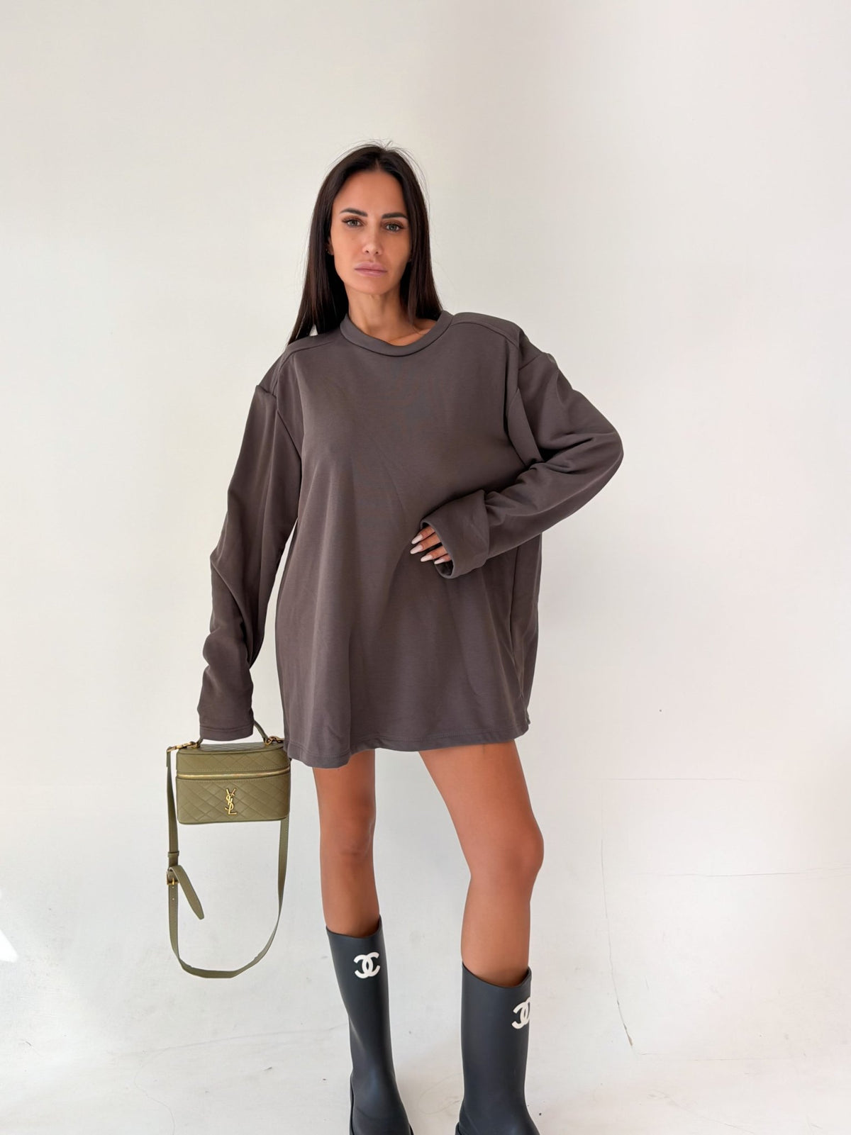 Felpa Maxi Spalla - Marrone - SAINTH
