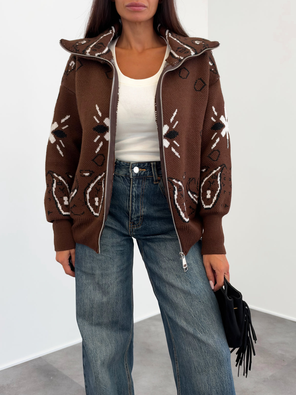 Pull Zip - Marrone