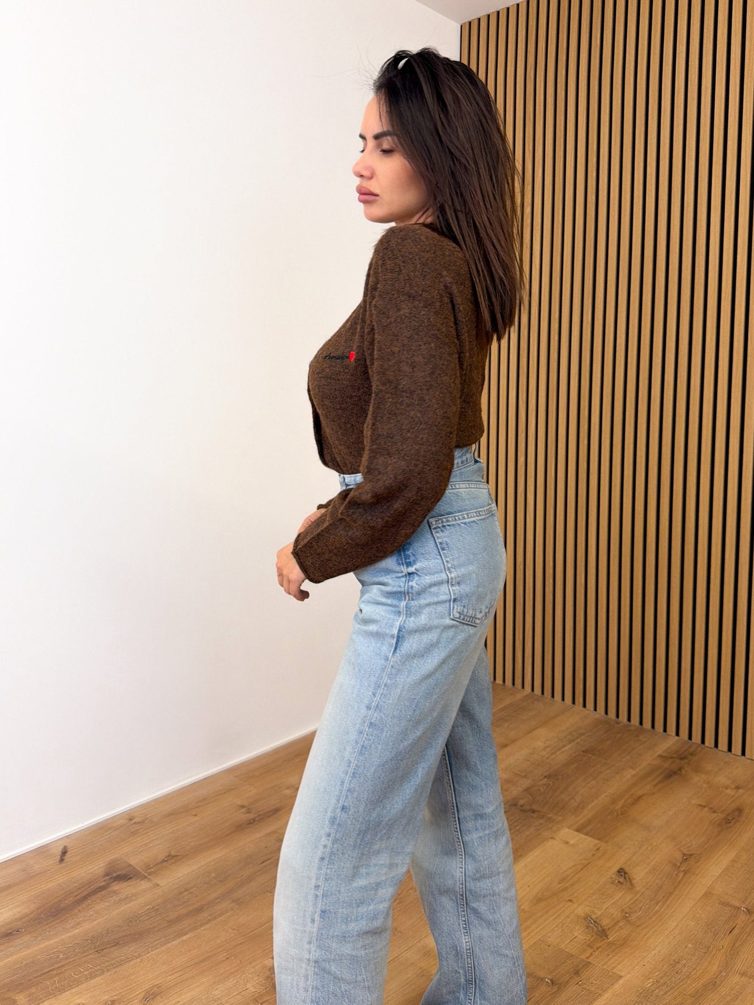 Cardigan Arcobaleno - Marrone - SAINTH