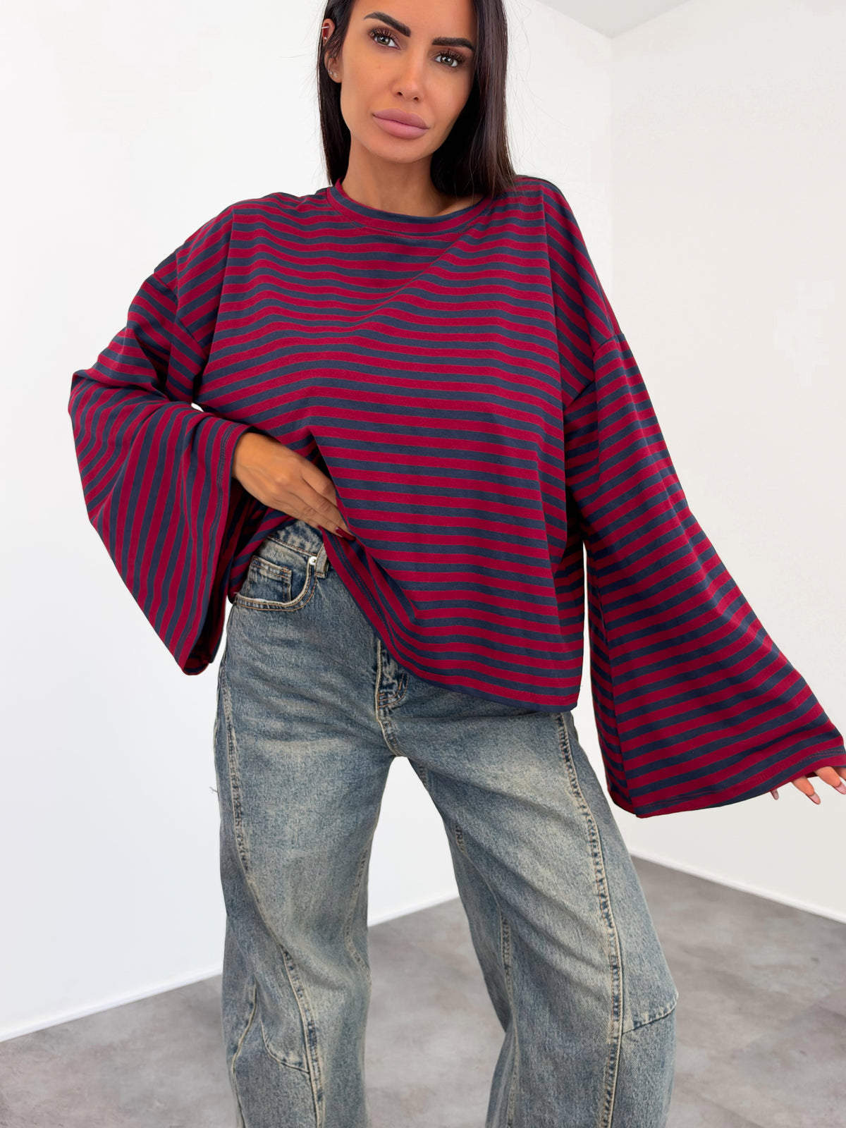 Maglia Stregatto - Bordeaux Blu