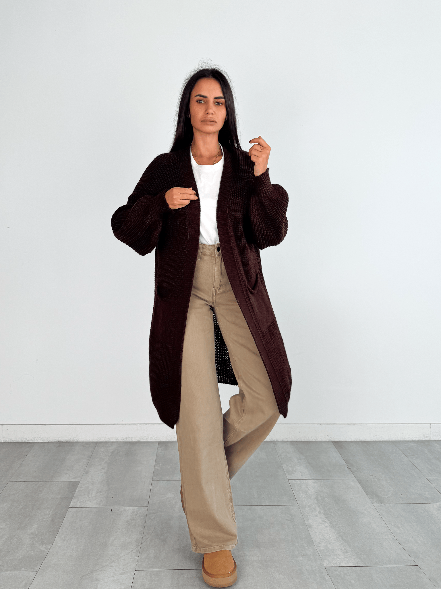 Cardigan Flamingo - Marrone - SAINTH