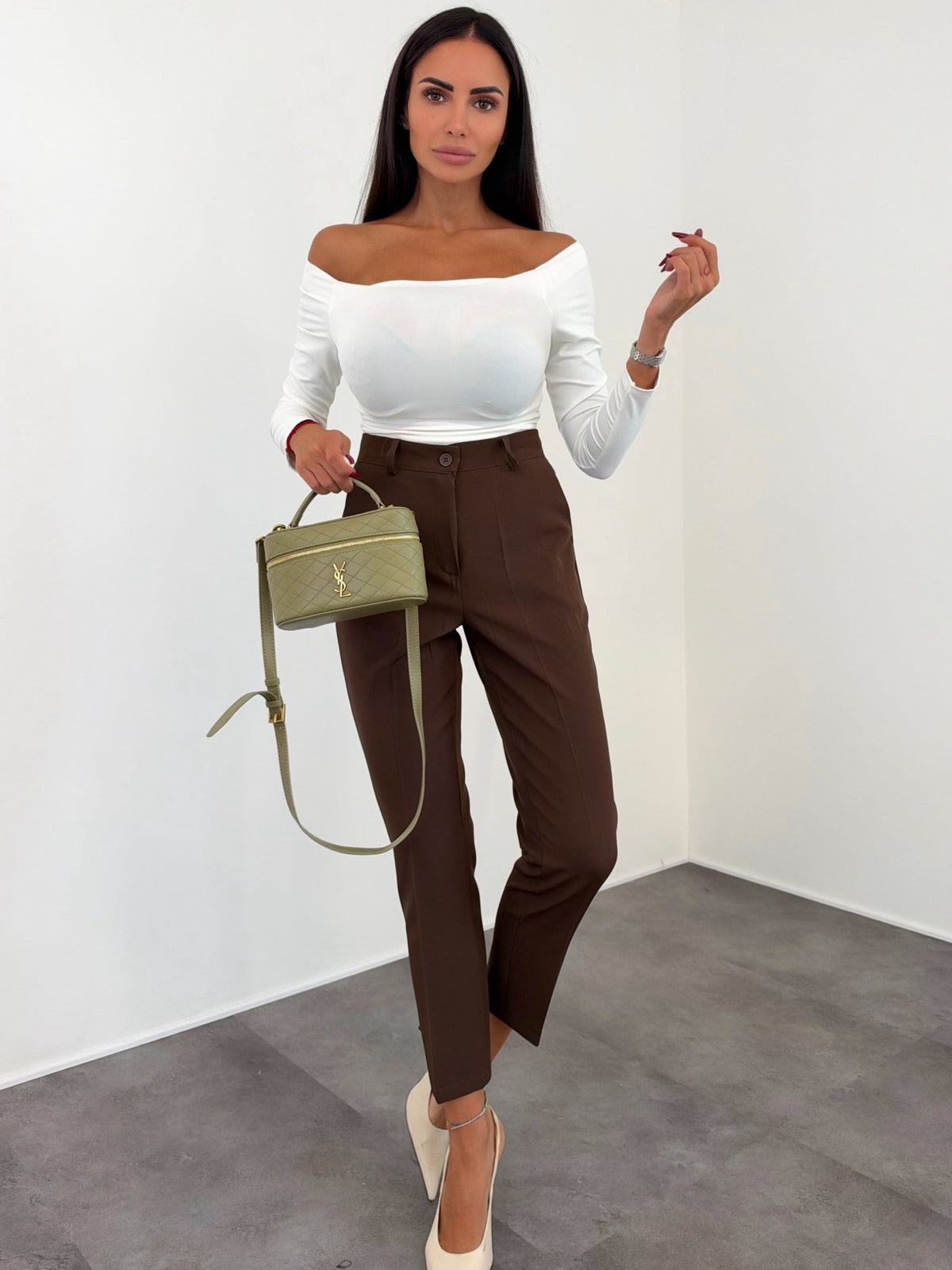 Pantalone Slim - Marrone - SAINTH