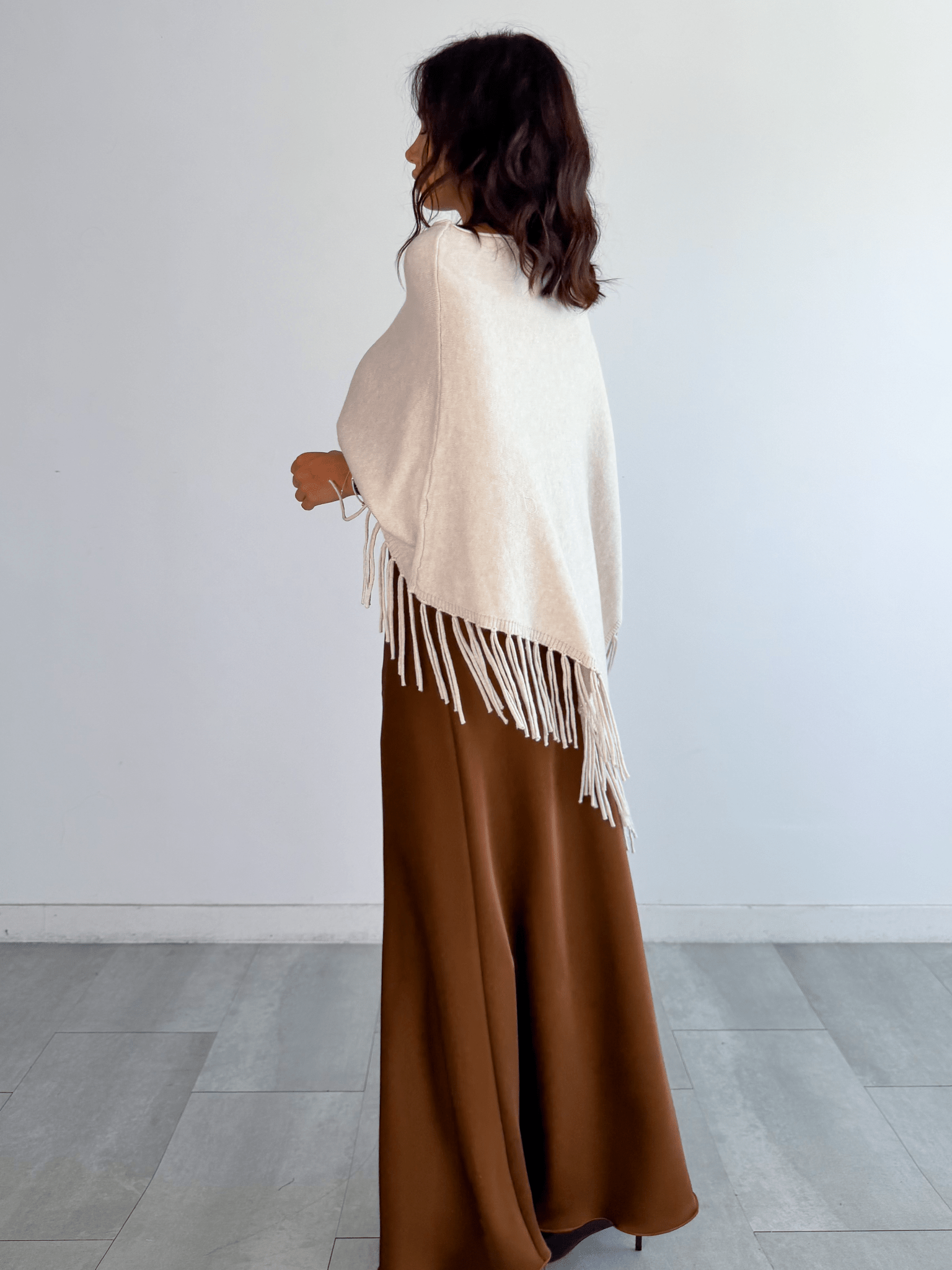 Gonna Fluide - Marrone - SAINTH