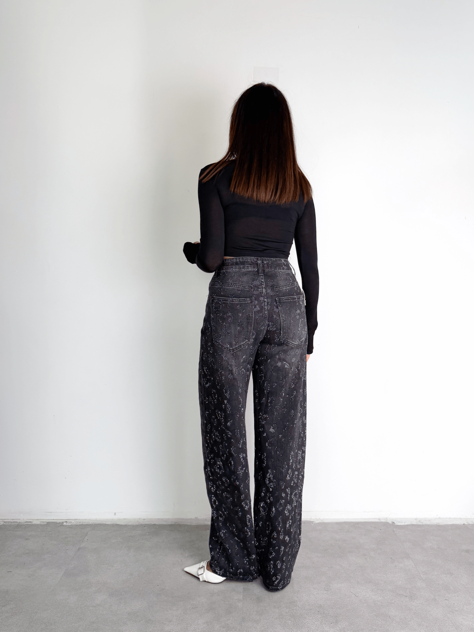 Jeans Scintillante - Nero - SAINTH