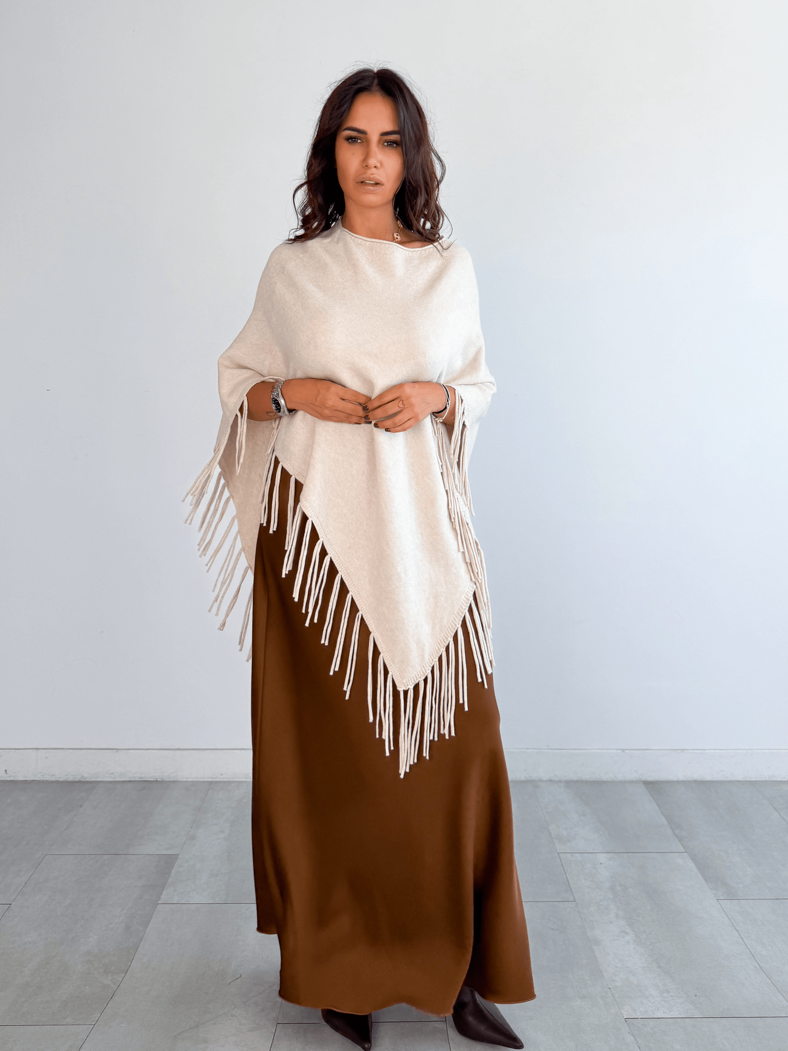 Gonna Fluide - Marrone - SAINTH