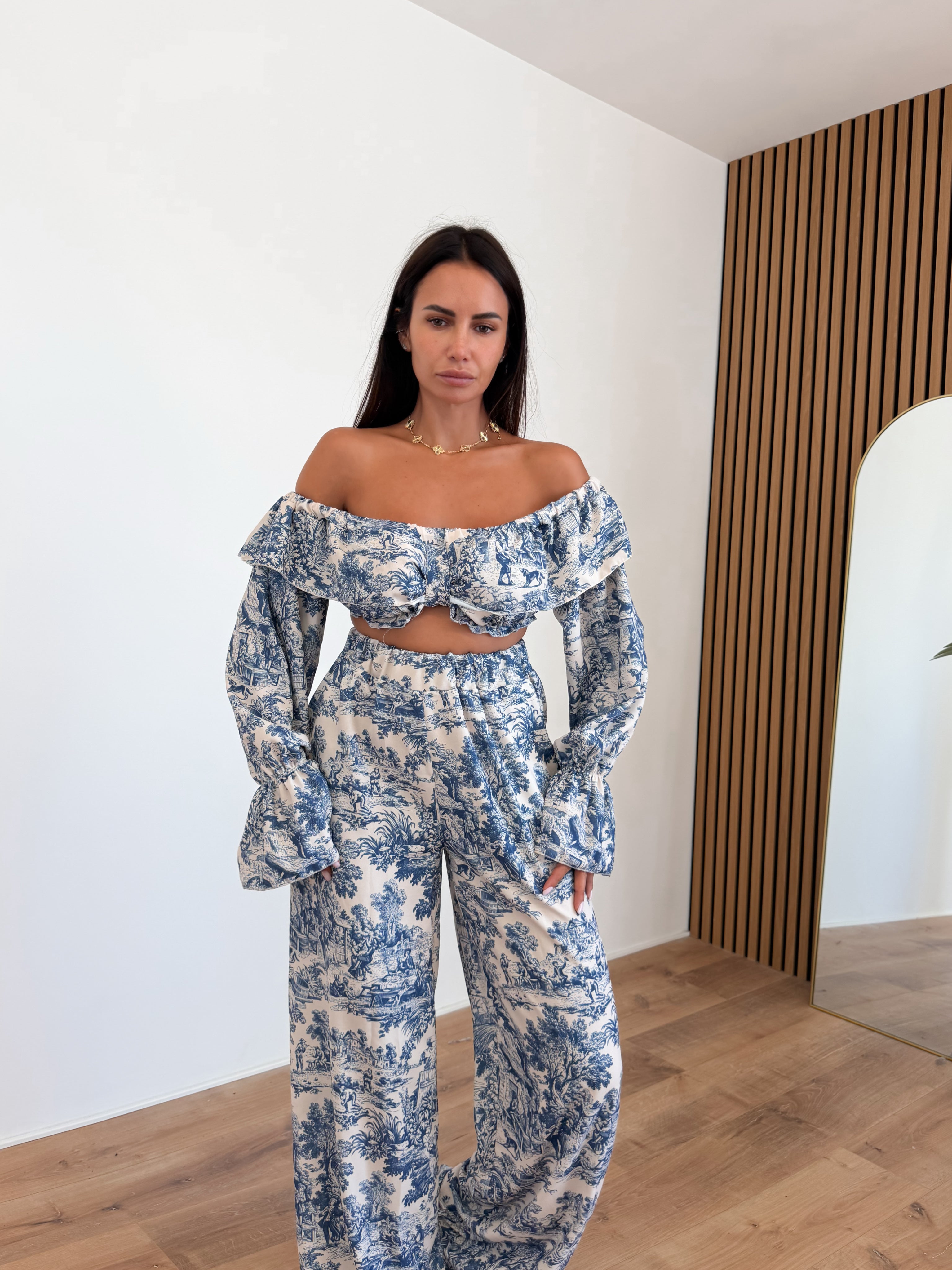 Coordinato Chantal - Bianco Blu