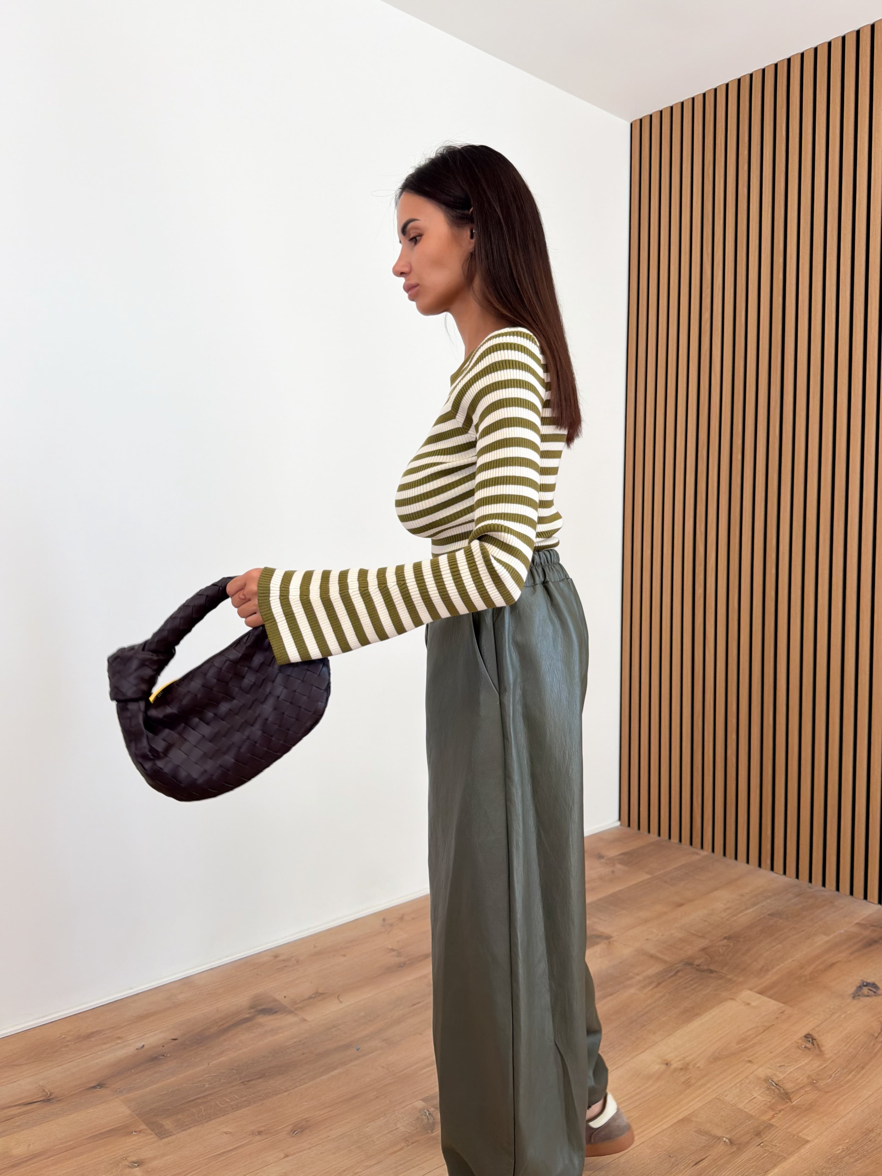 Pull Linea - Bianca Army Green