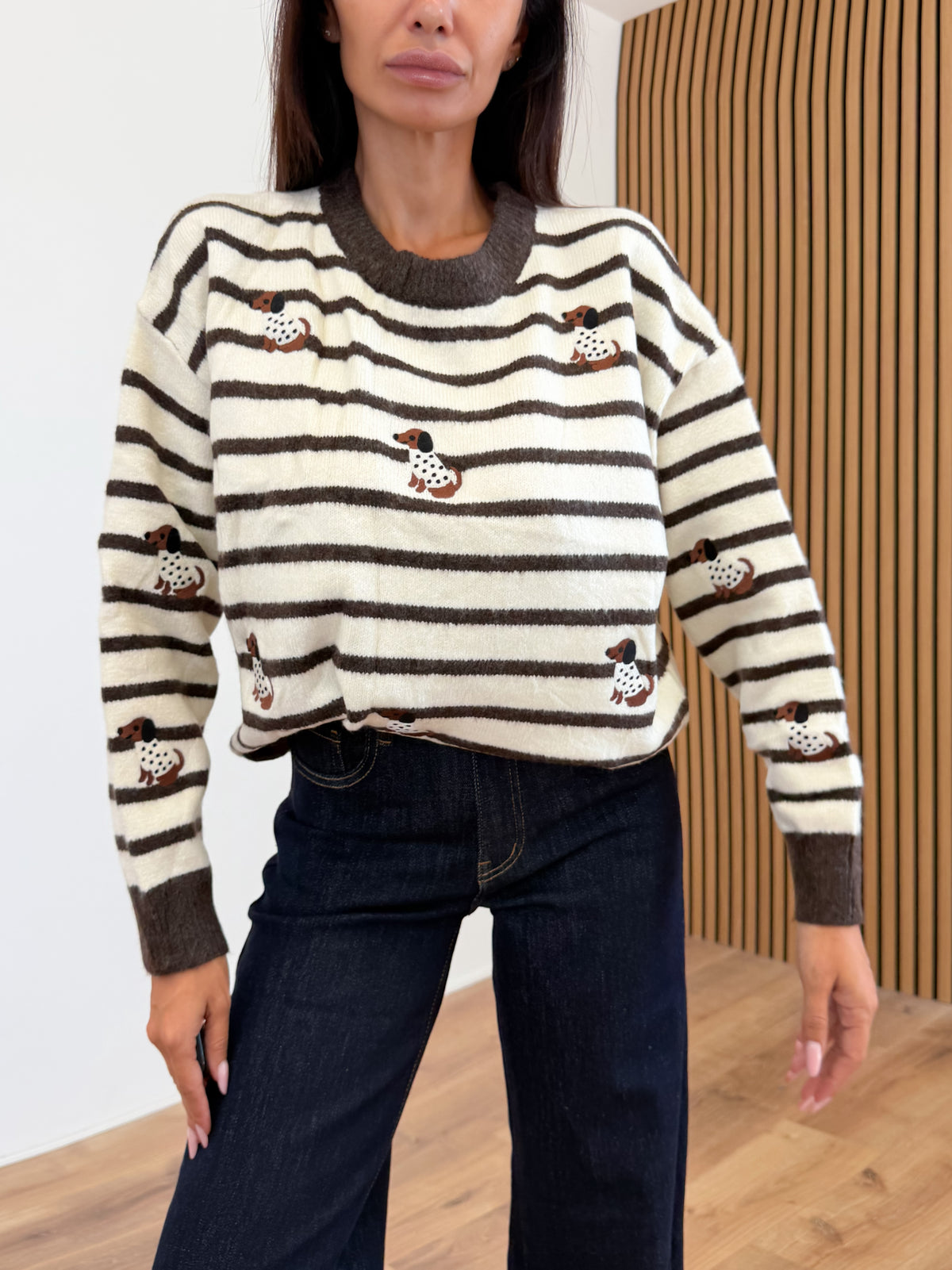 Pull Betty - Bianco Marrone