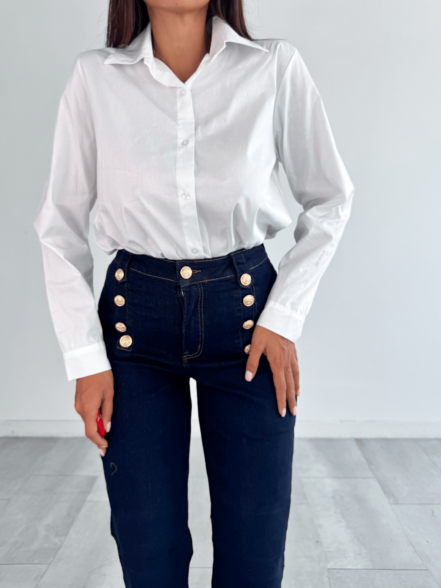 Jeans Bottone Oro - Blu Denim - SAINTH