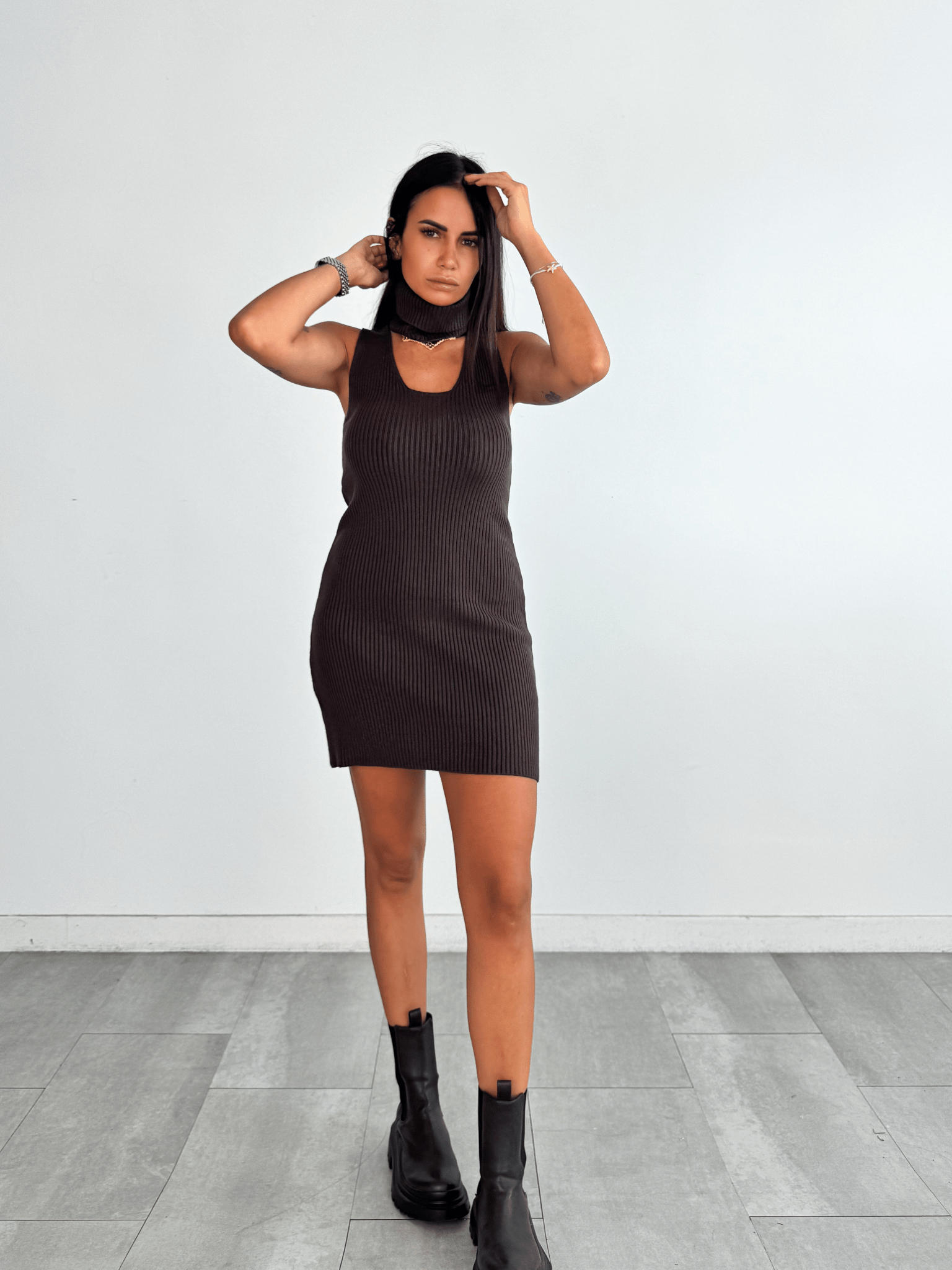 Pull Abito Neck - Marrone - SAINTH