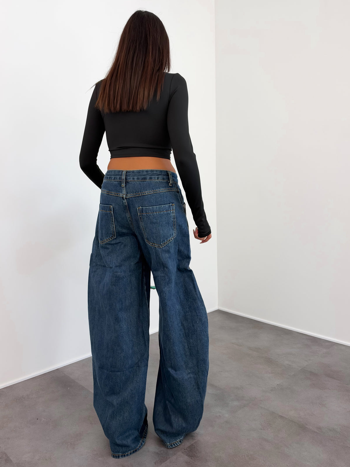 Maglia Crop Simply - Nera - SAINTH