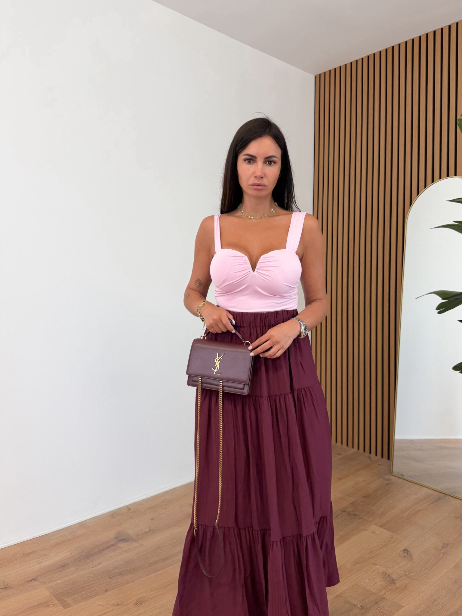 Top Scollo V - Rosa - SAINTH