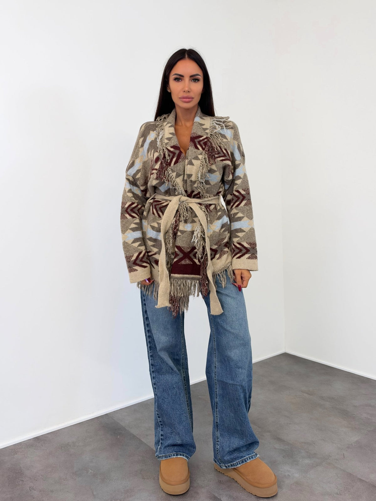 Cardigan Triangle 2.0 - Beige Khaki - SAINTH