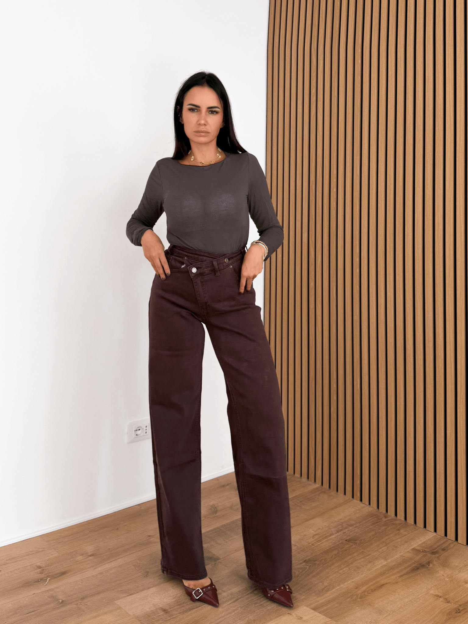 Jeans Irregolare - Marrone - SAINTH