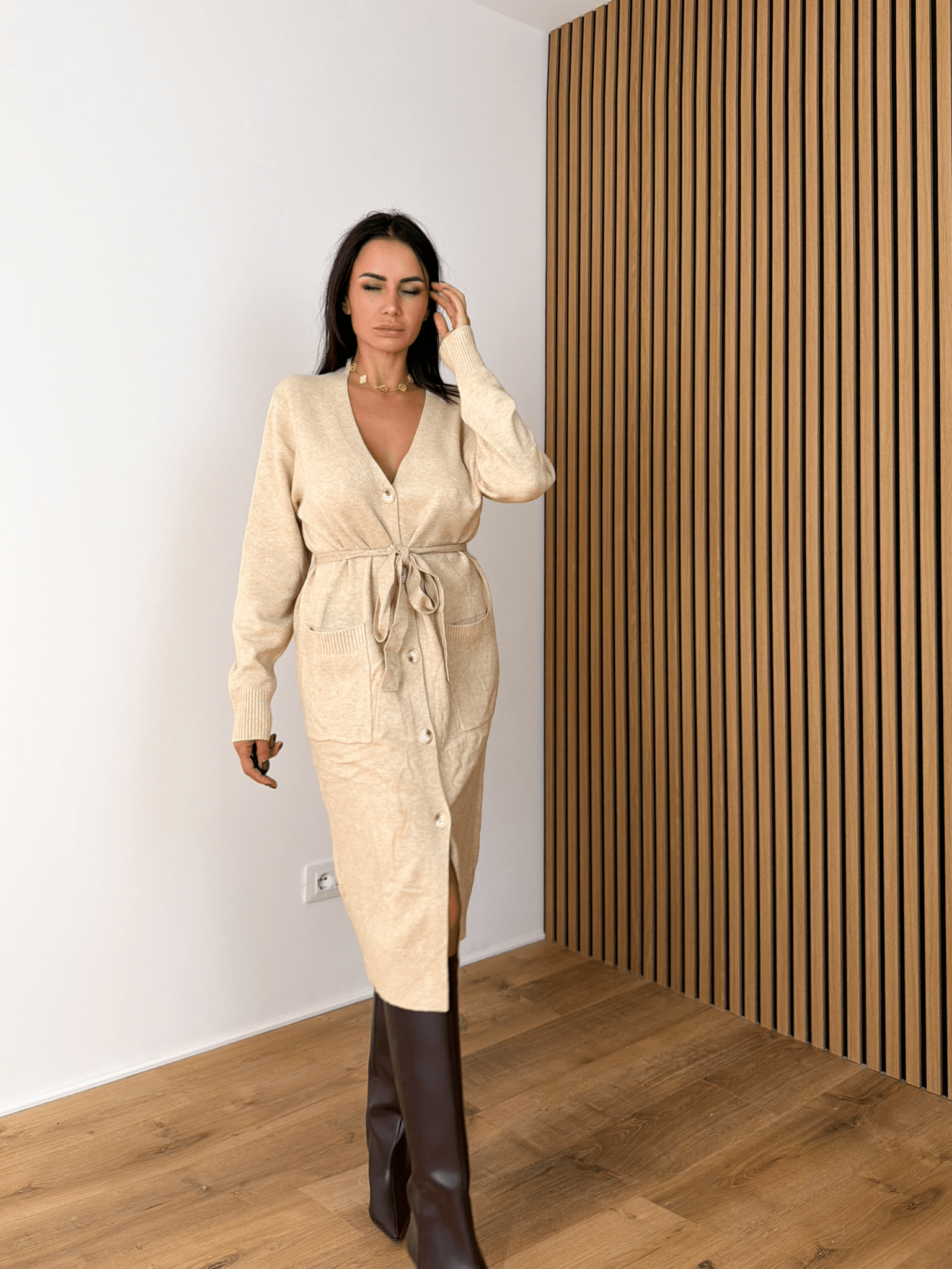 Abito In Maglia Comfort - Beige - SAINTH