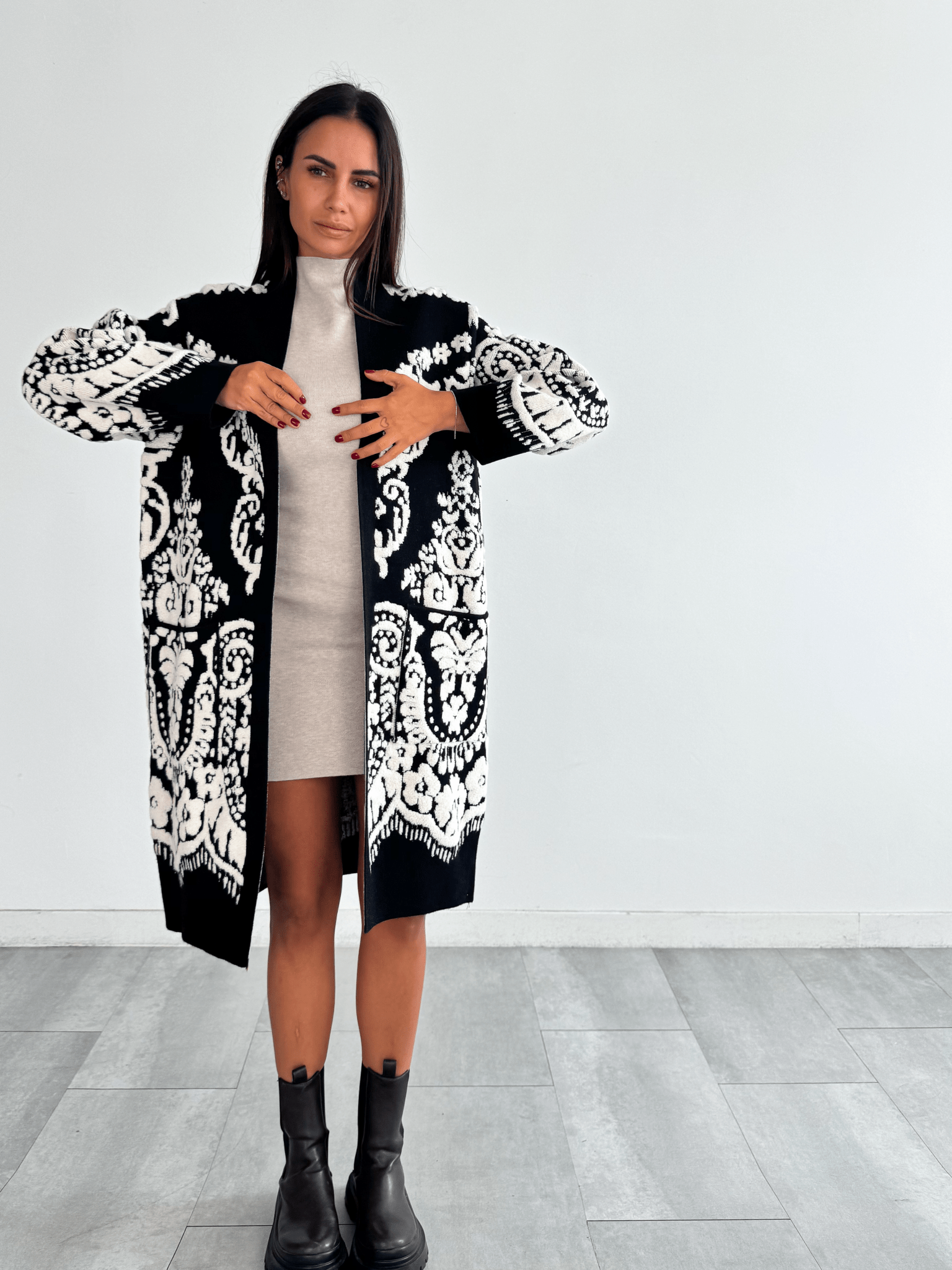 Cardigan Maiolica - Nero - SAINTH