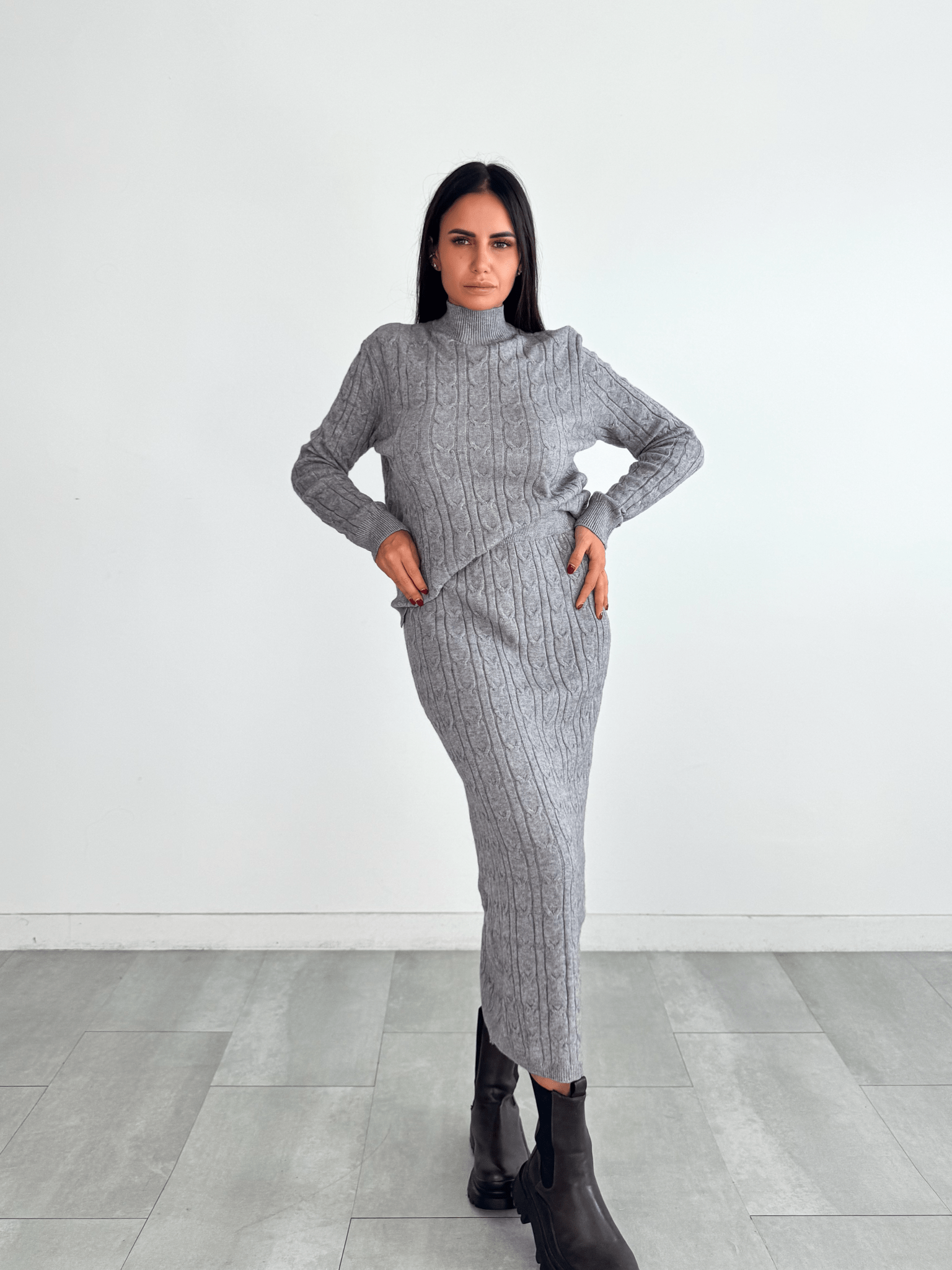 Coordinato Braided - Grigio - SAINTH