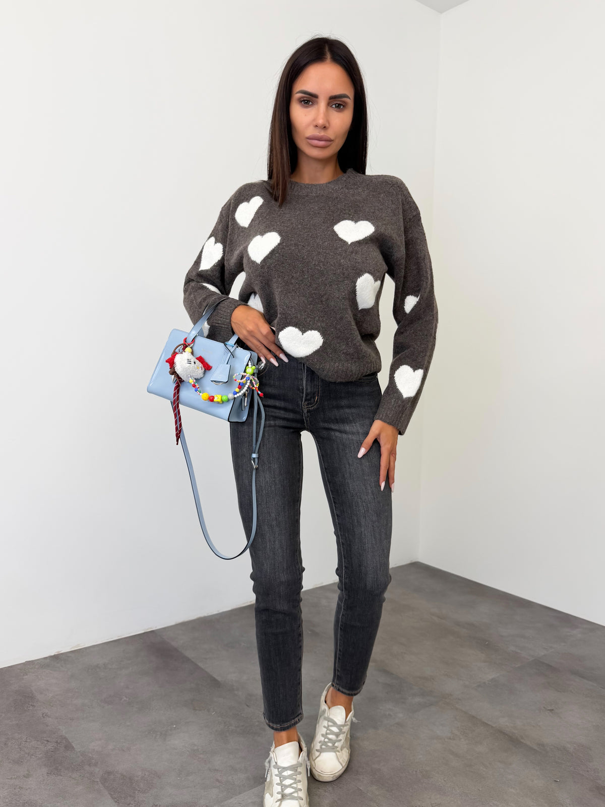 Pull Cuori - Tortora