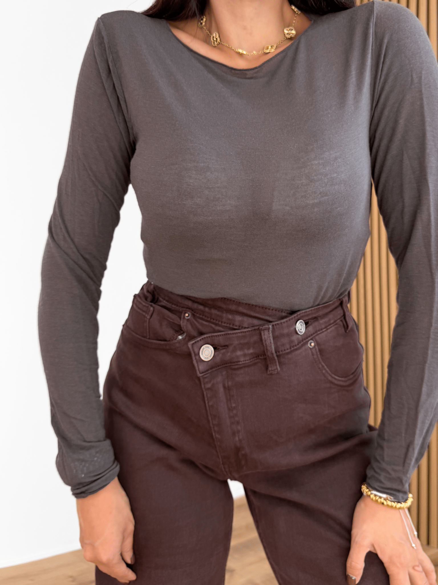 Jeans Irregolare - Marrone - SAINTH