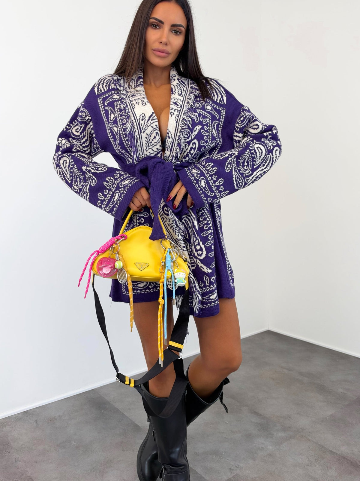 Cardigan Azteco - Viola - SAINTH
