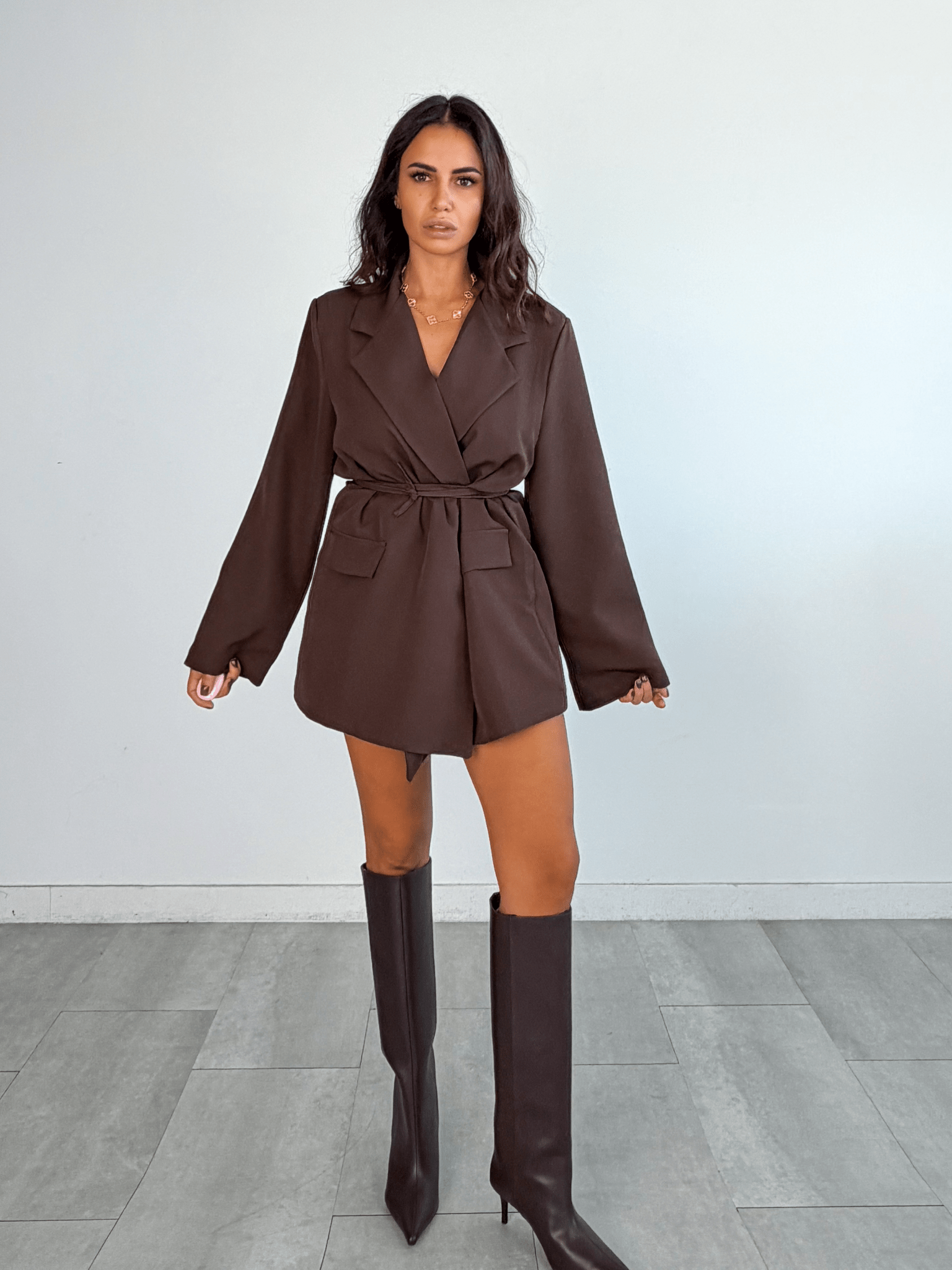 Abito Blazer Chic - Marrone - SAINTH