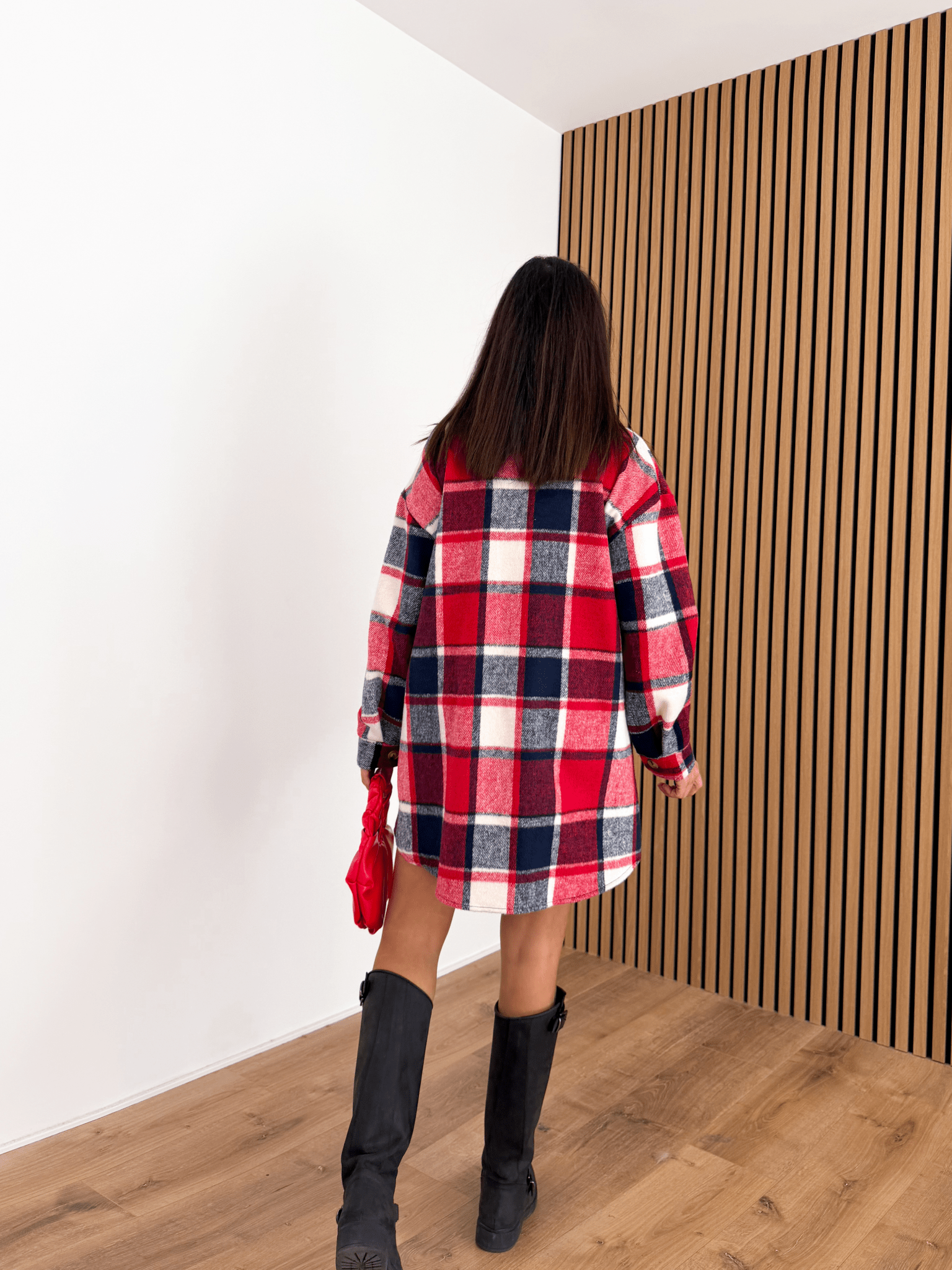 Maxi Camicia Long - Blu e Rossa - SAINTH