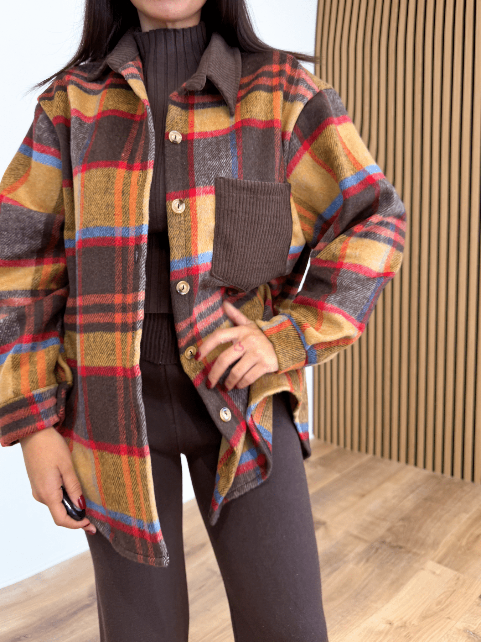 Pantalone In Maglia Risvolto - Marrone - SAINTH