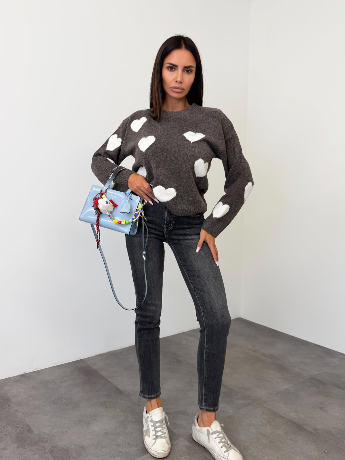 Pull Cuori - Tortora