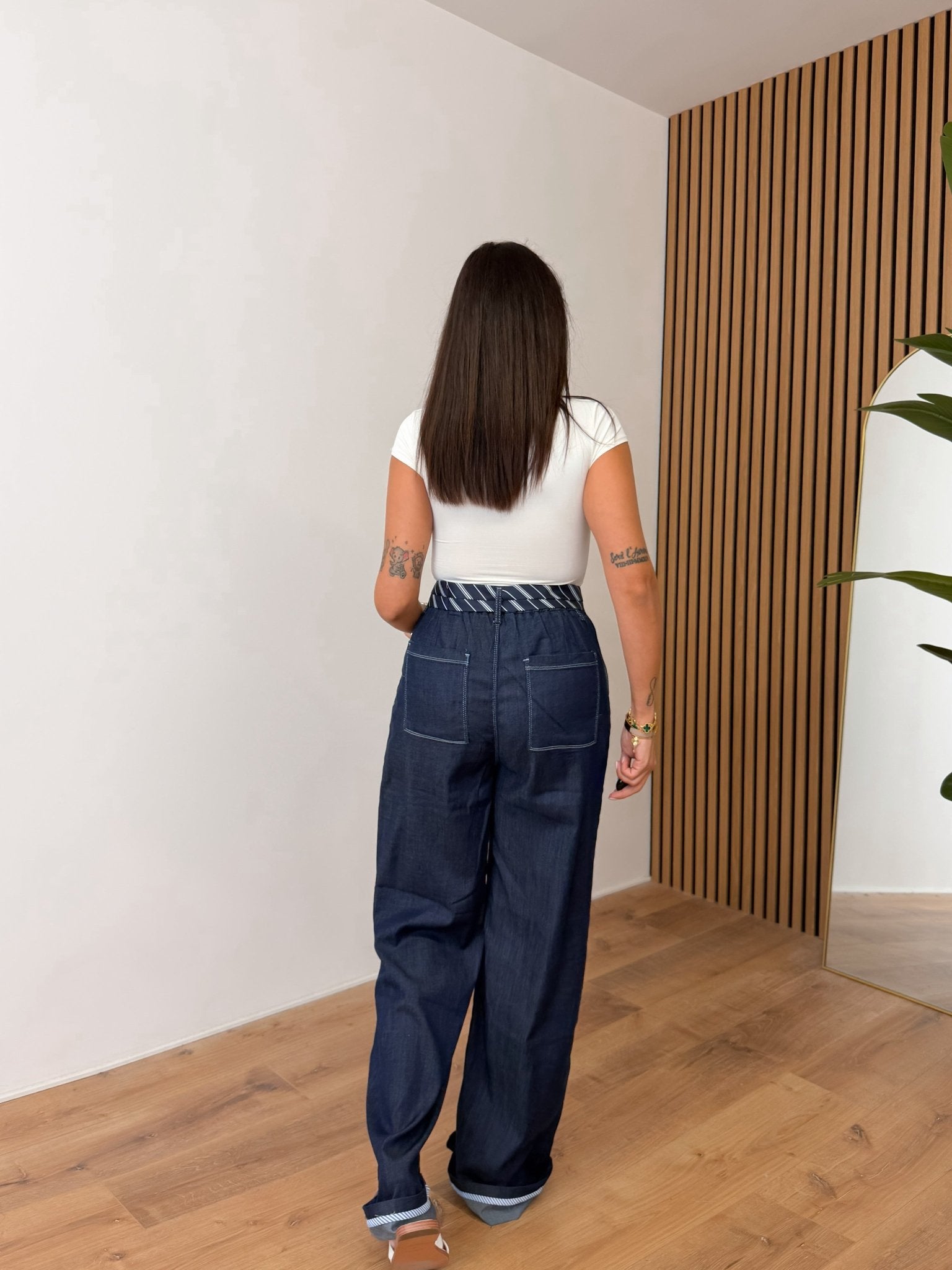 Pantalone F32663 - Denim Scuro - SAINTH