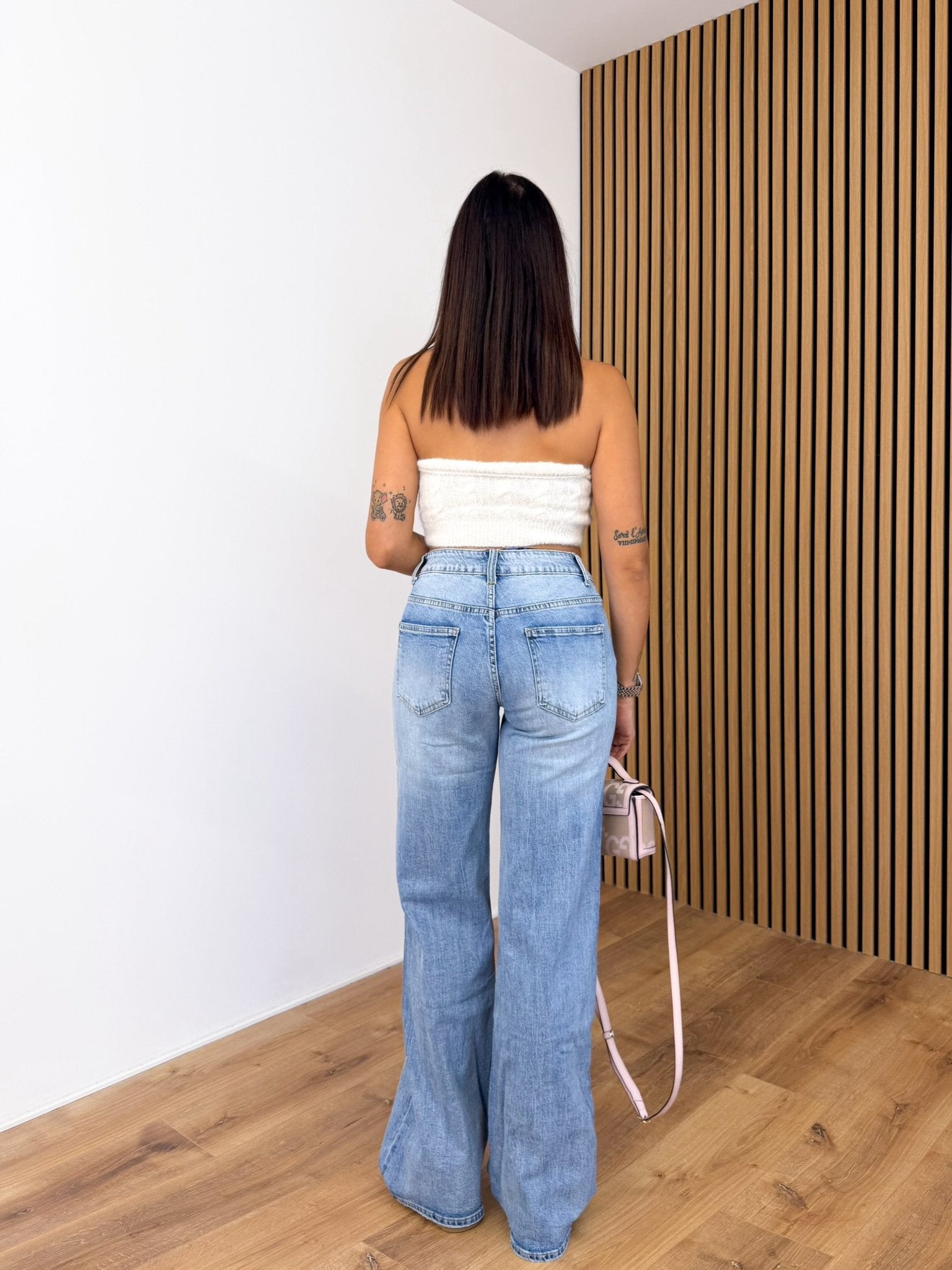 Jeans Low Waist + Cintura - Denim - SAINTH