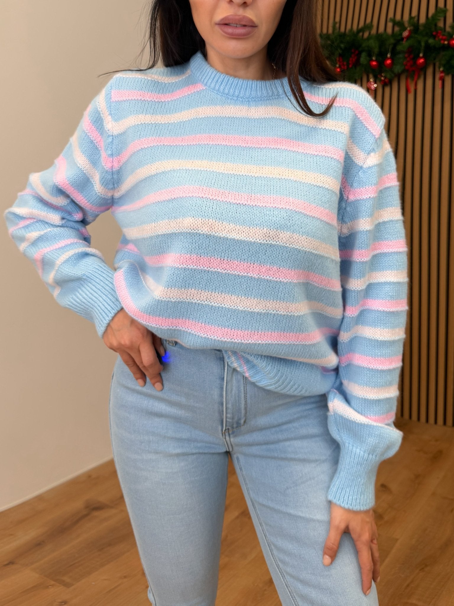 Pull Delicato - Celeste e Rosa - SAINTH