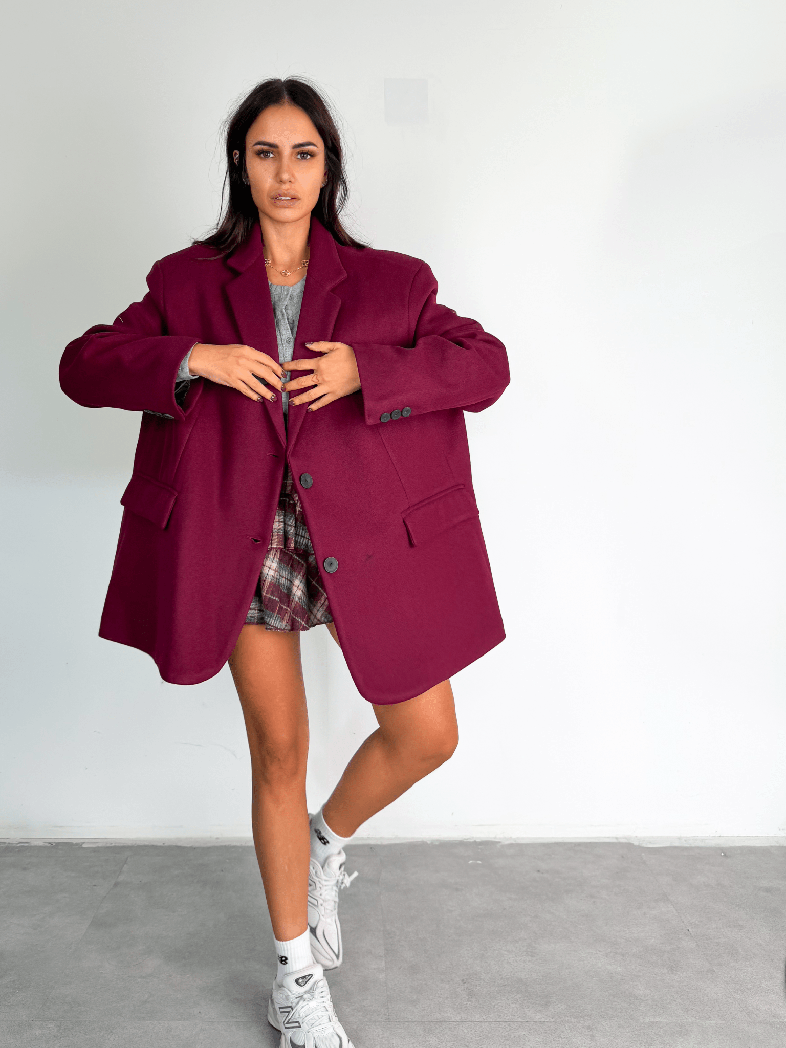 Pantagonna Blaze Tartan - Bordeaux - SAINTH